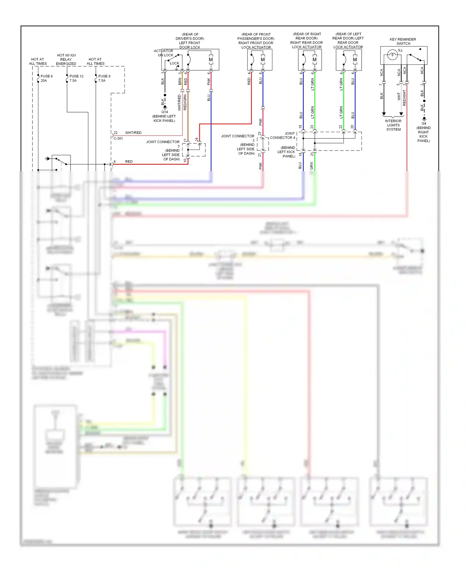 Mitsubishi Lancer X (2007-2010) wireless control module (on ignition switch) wiring diagram  (1 of 1)