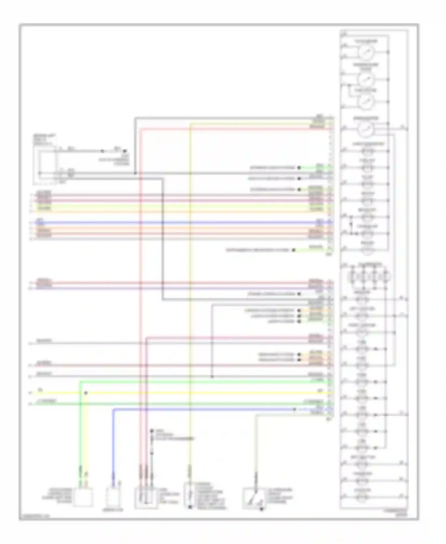 Mirage Mitsubishi V (1995-2003): Instrument cluster circuit (2 of 2)