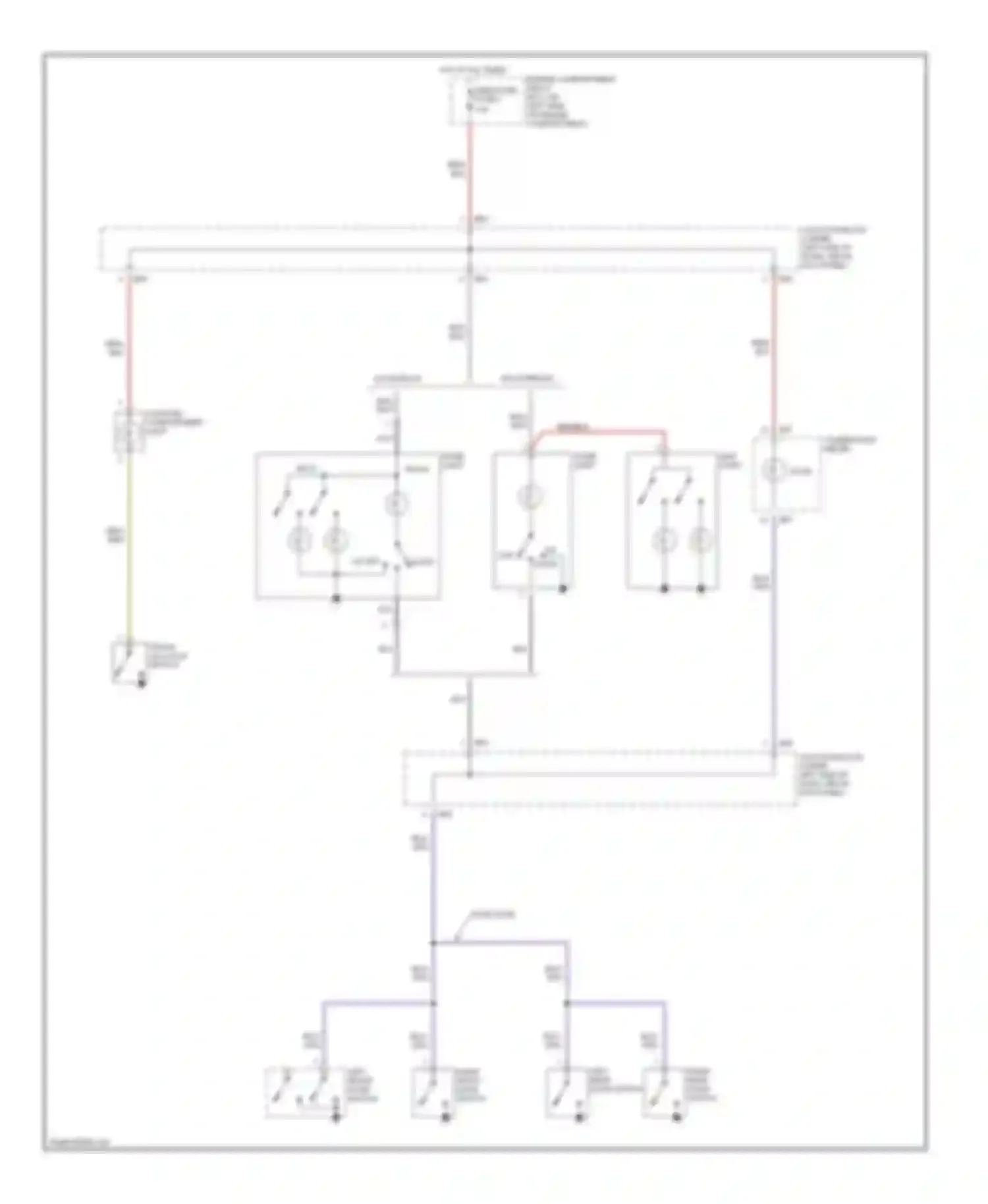 Mirage Mitsubishi V (1995-2003): Courtesy lamps circuit
