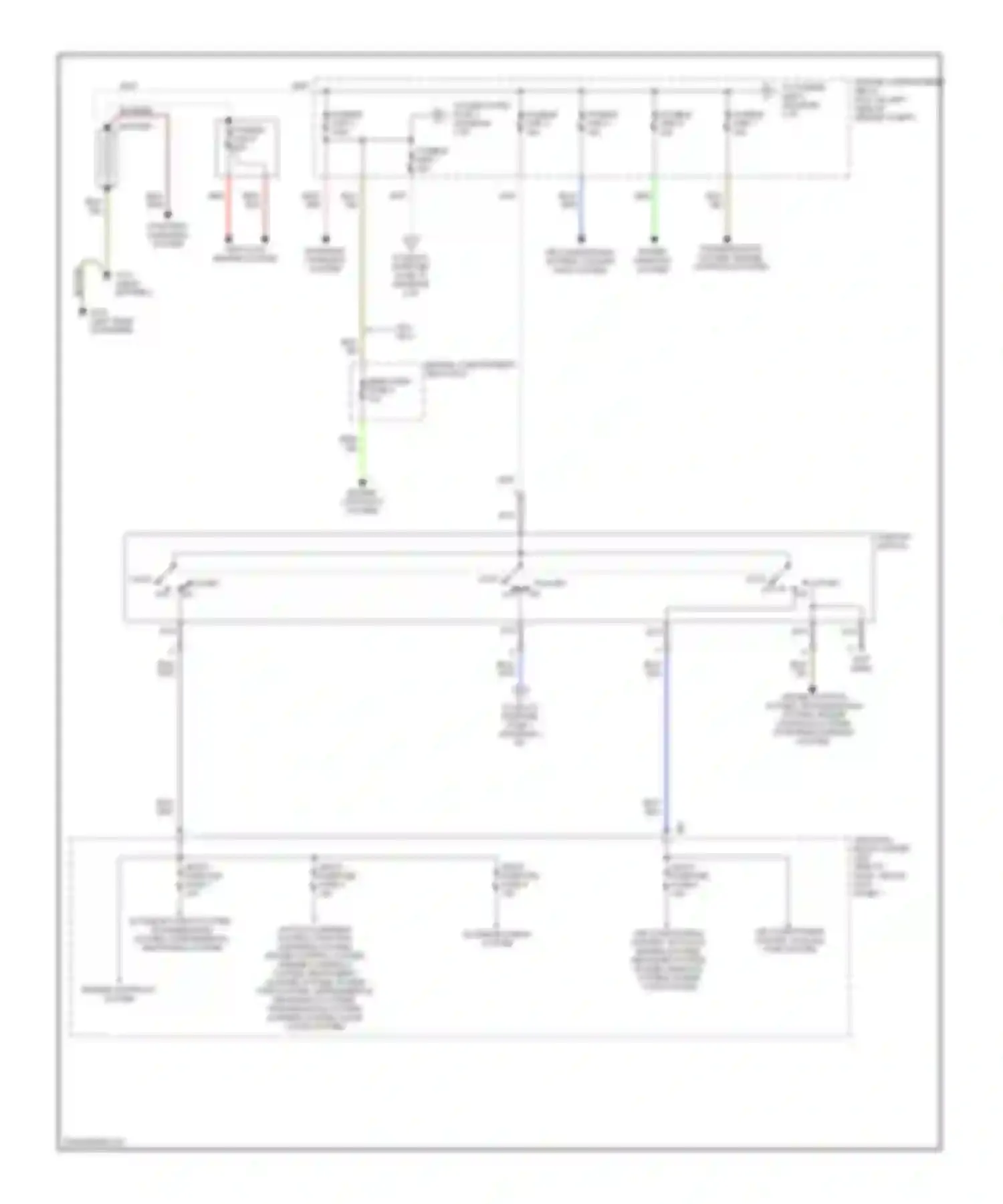 Mirage Mitsubishi V (1995-2003): Power distribution circuit (1 of 2)