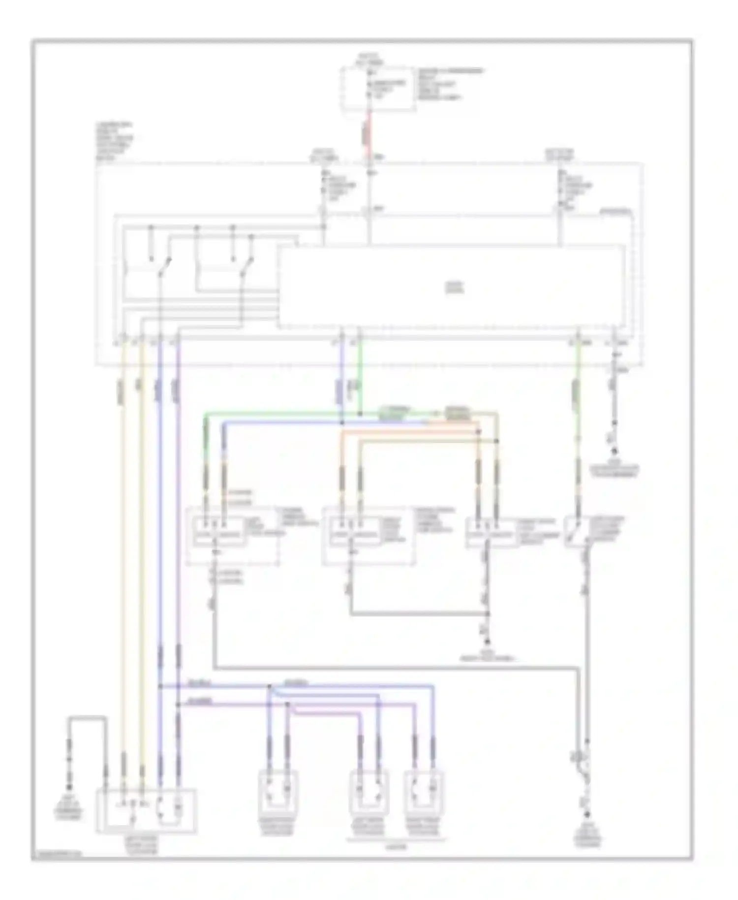 Mirage Mitsubishi V (1995-2003): Power door lock circuit