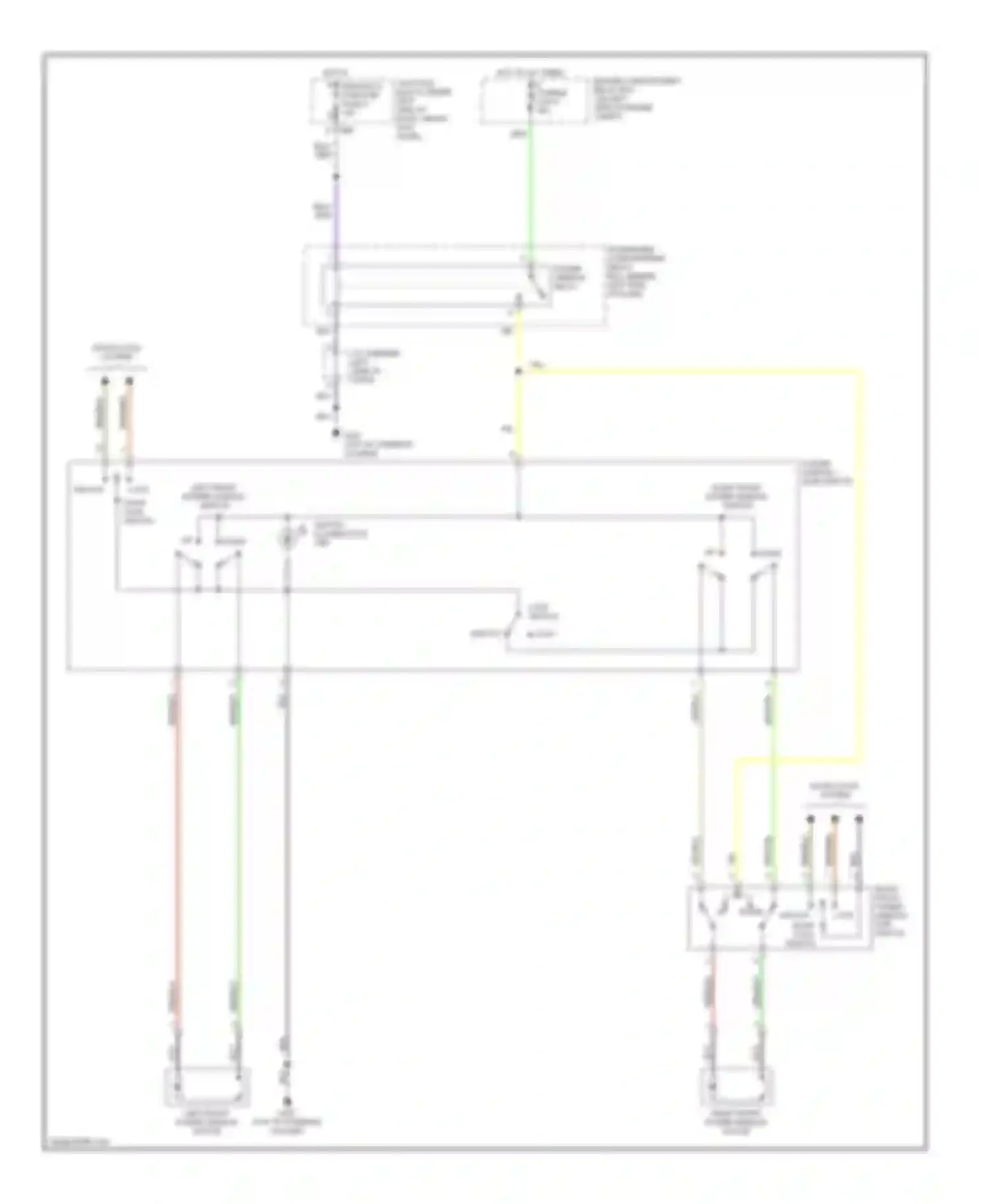 Mirage Mitsubishi V (1995-2003): Power window circuit, 2 door