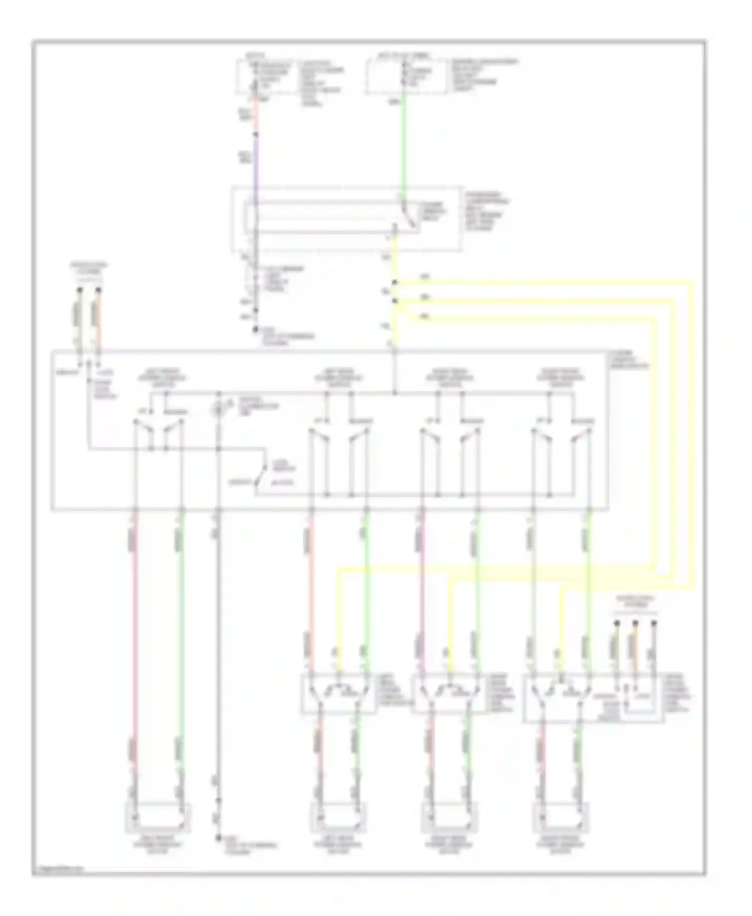 Mirage Mitsubishi V (1995-2003): Power window circuit, 4 door