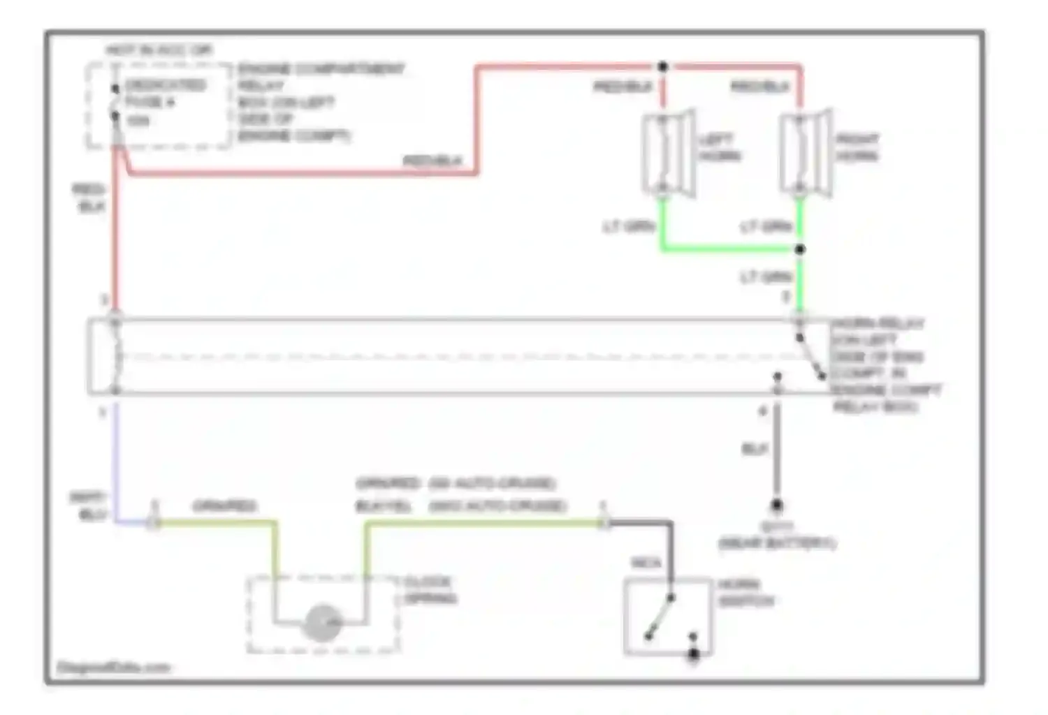 Wiring diagram dedicated fuse 4 for Mitsubishi Mirage V (1995-2003) (1 of 2)
