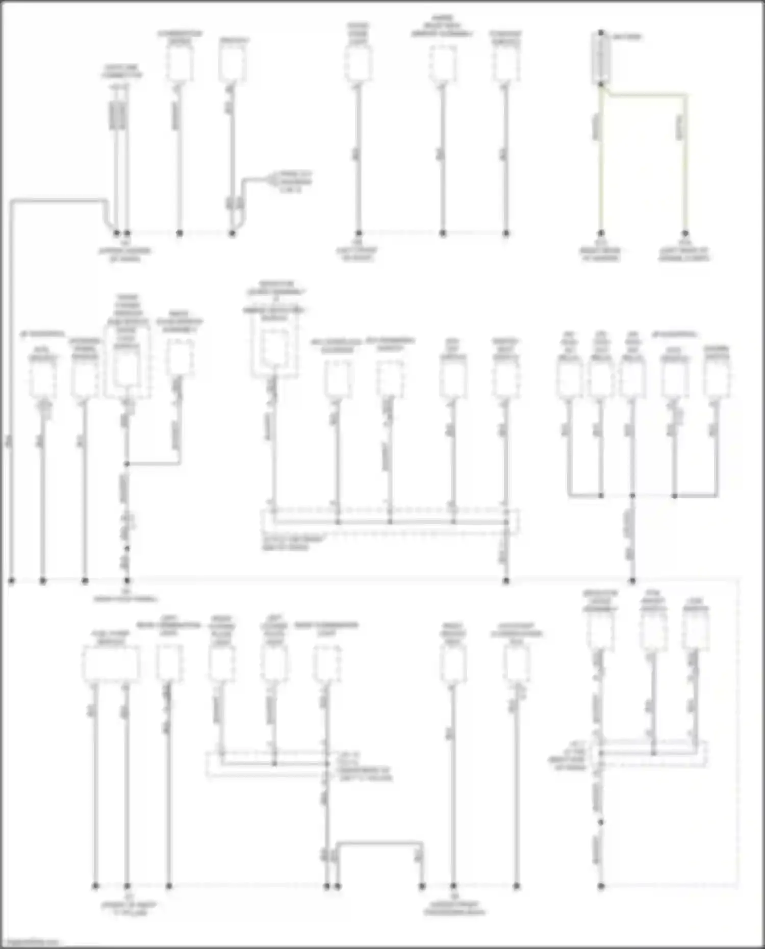 Mirage Mitsubishi VI facelift 2 (2019-2024): Ground distribution circuit (1 of 3)