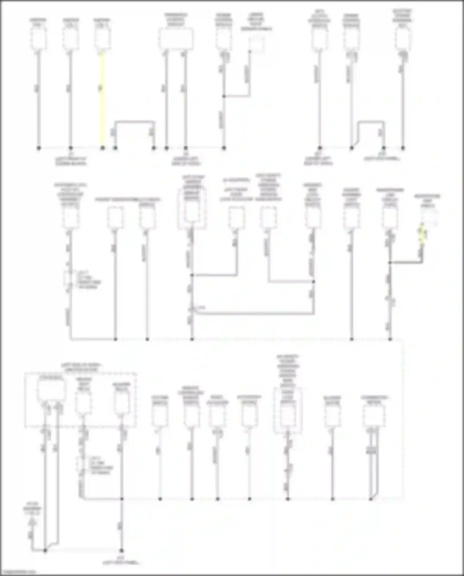 Mirage Mitsubishi VI facelift 2 (2019-2024): Ground distribution circuit (2 of 3)