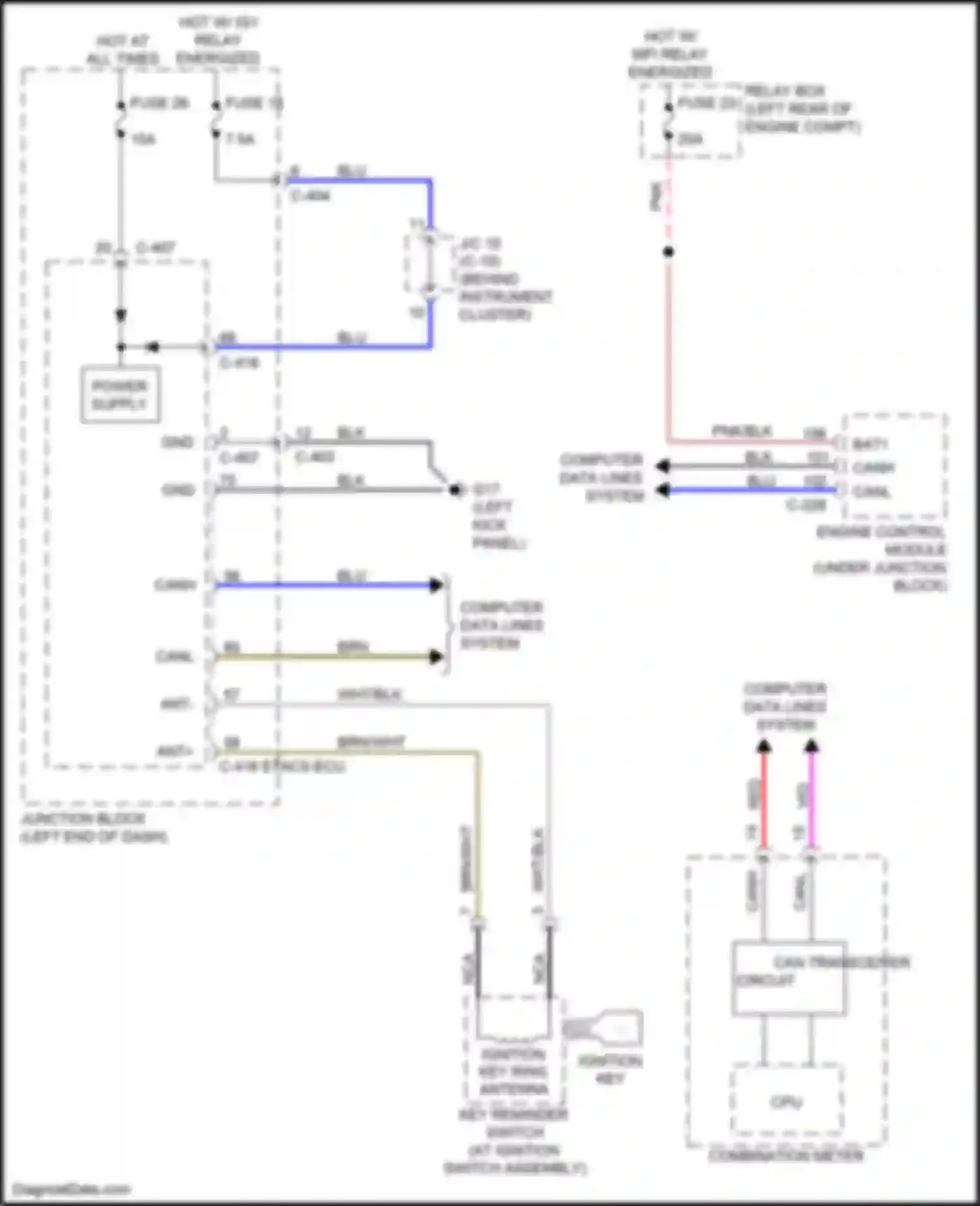 Wiring diagram fuse 15 for Mitsubishi Mirage VI facelift 2 (2019-2024) (8 of 27)
