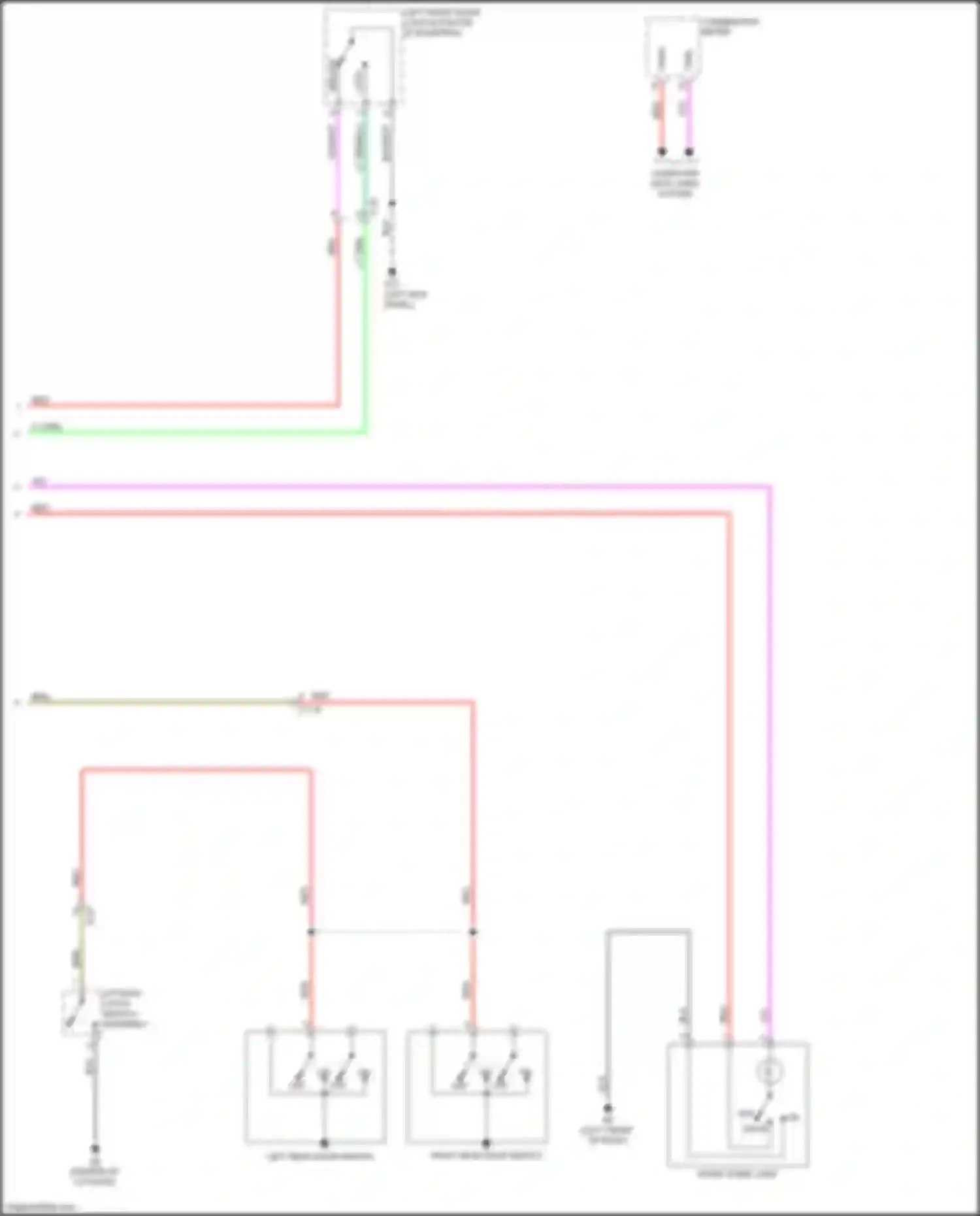 Wiring diagram liftgate latch switch assembly for Mitsubishi Mirage VI facelift 2 (2019-2024) (1 of 7)