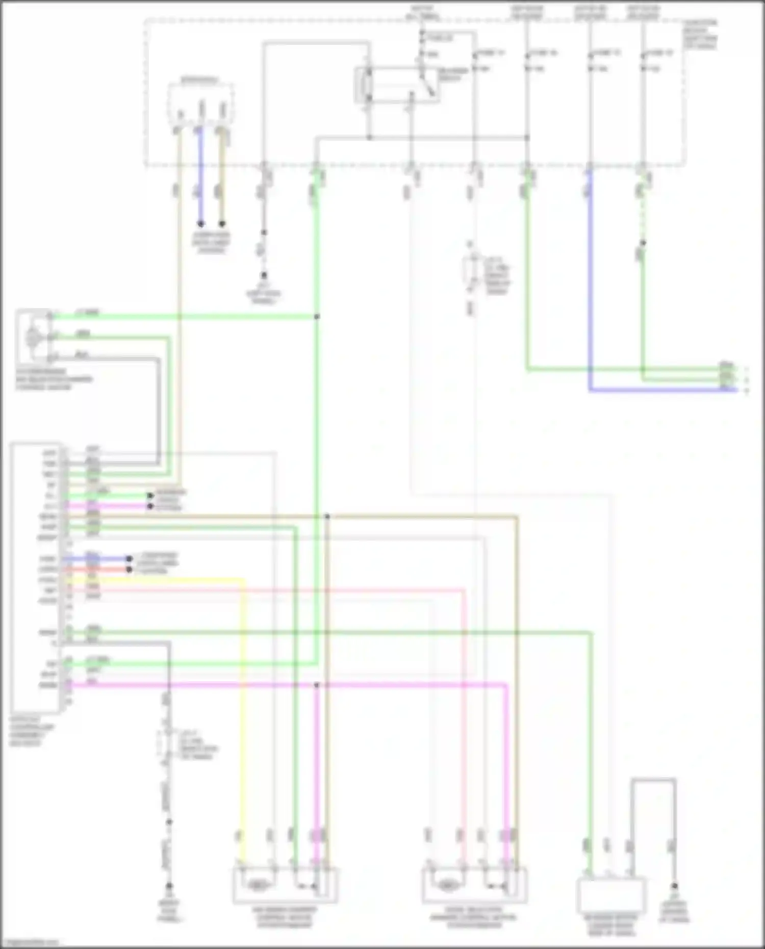 Wiring diagram mode selection damper control motor, potentiometer for Mitsubishi Mirage VI facelift 2 (2019-2024) (1 of 1)