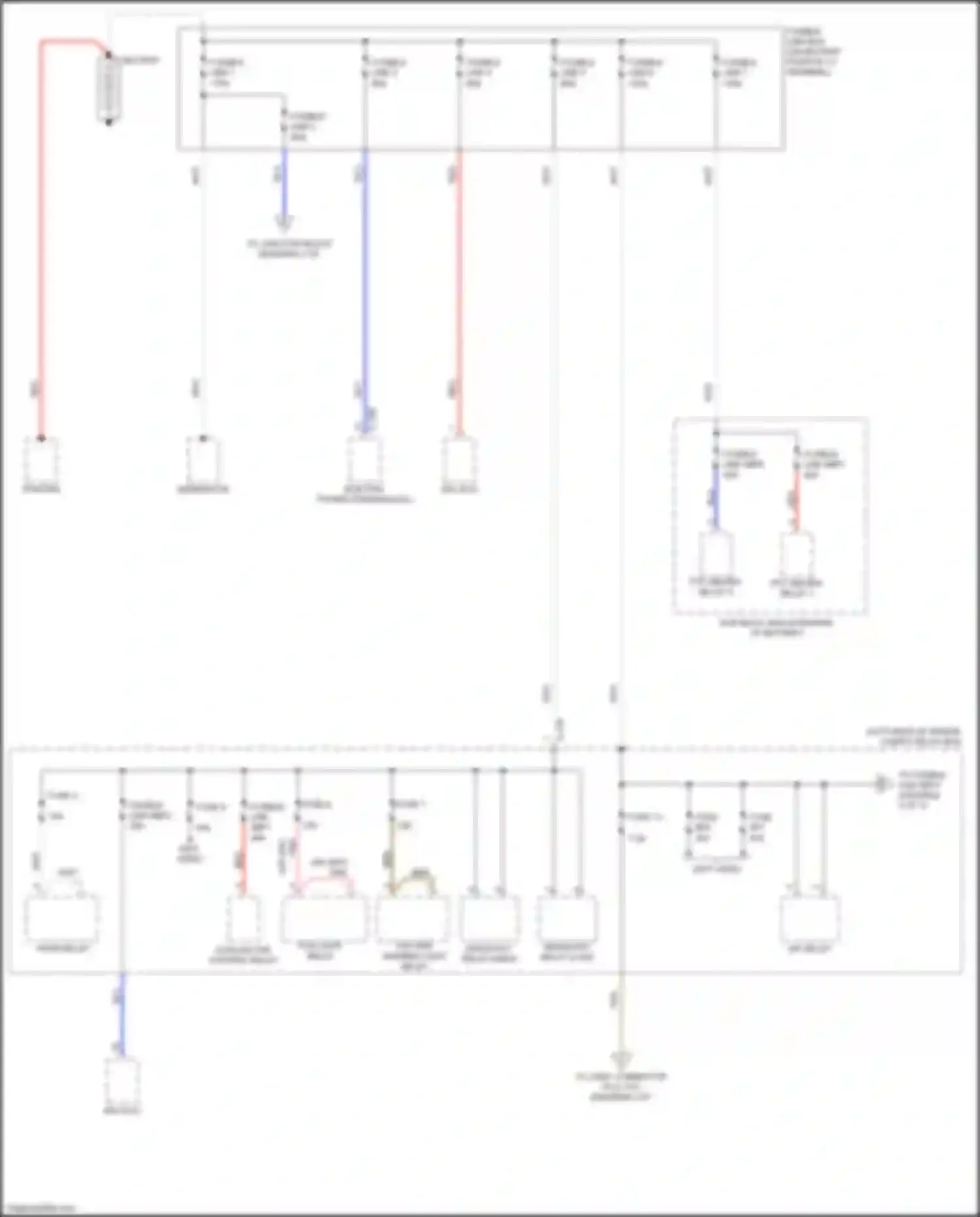 Wiring diagram ptc heater relay 1 for Mitsubishi Mirage VI facelift 2 (2019-2024) (3 of 3)
