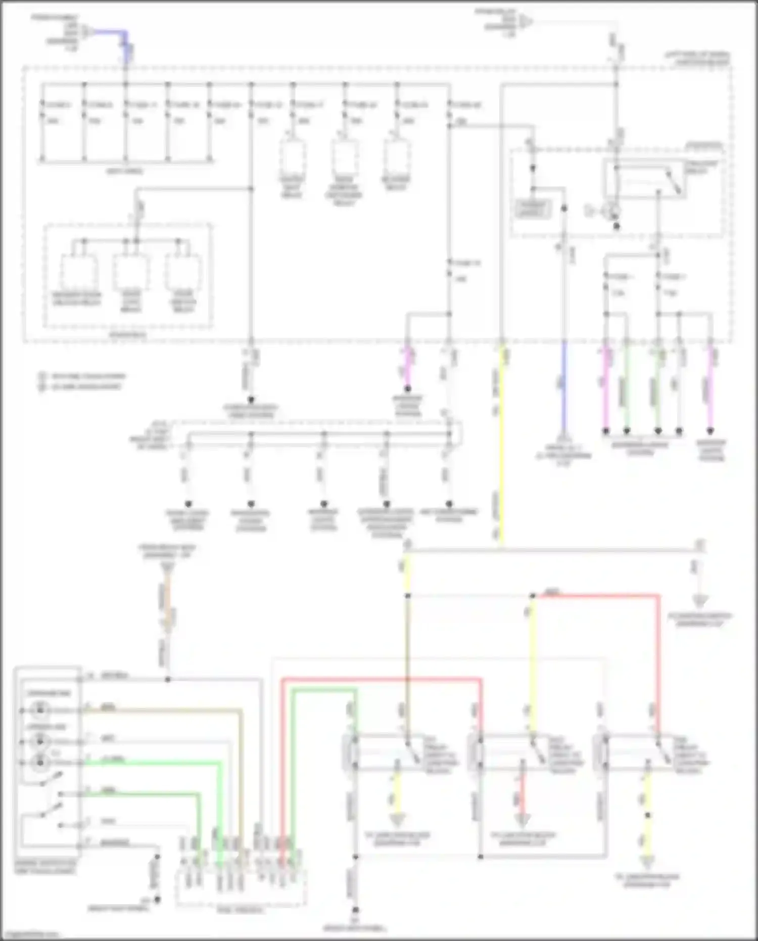 Mirage Mitsubishi VI facelift (2015-2020): Power distribution circuit (2 of 3)