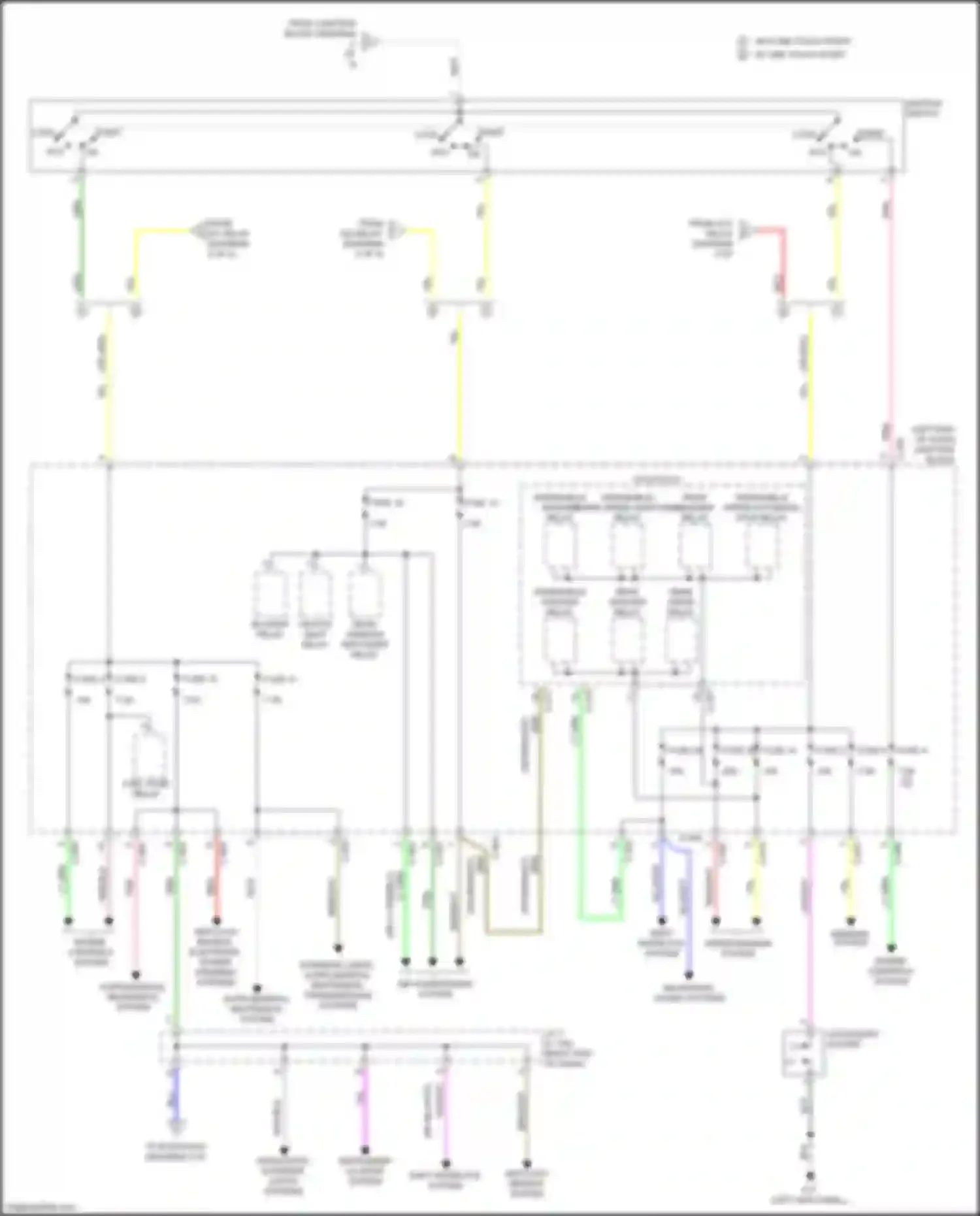 Mirage Mitsubishi VI facelift (2015-2020): Power distribution circuit (3 of 3)