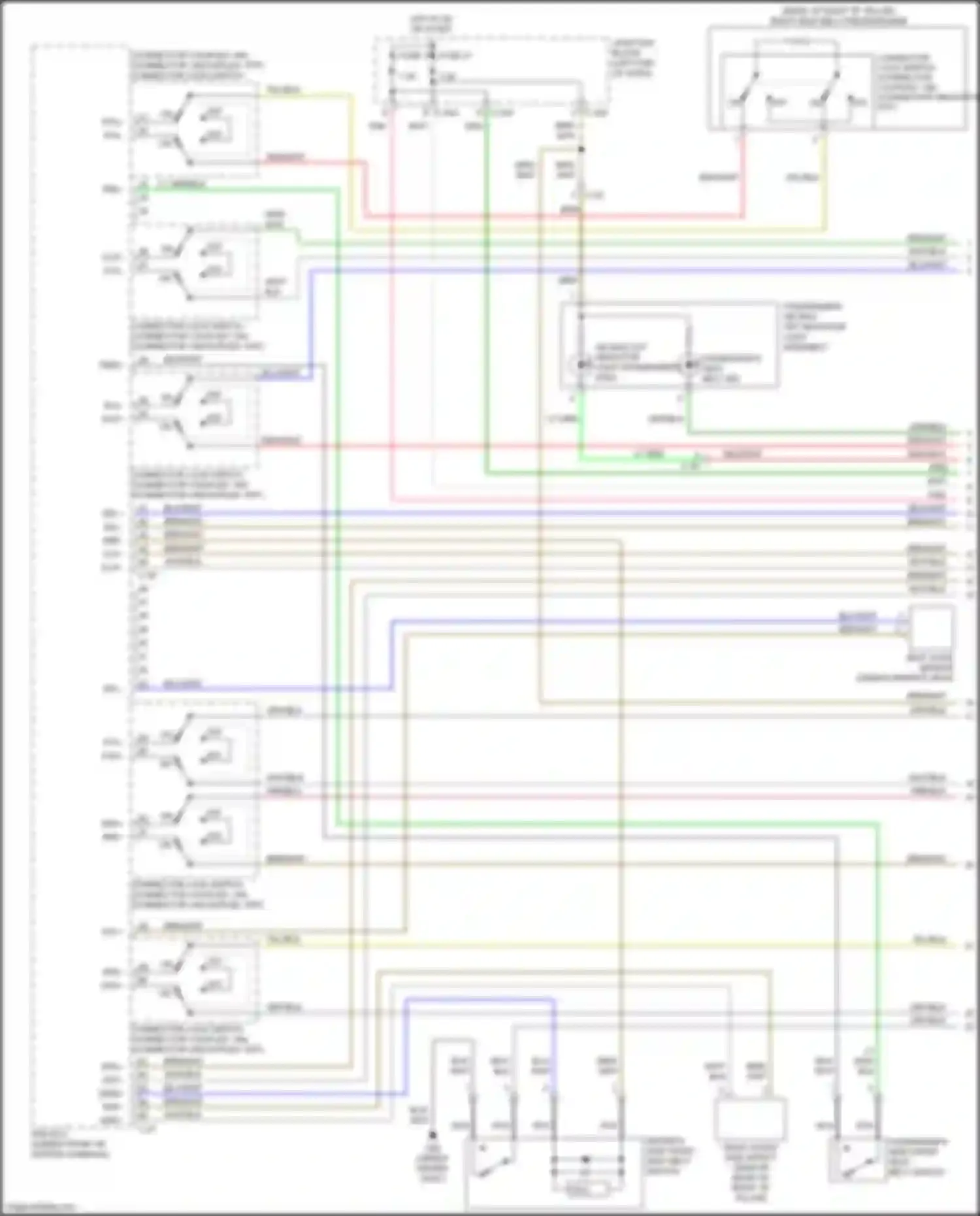 Mirage Mitsubishi VI facelift (2015-2020): Supplemental restraints circuit (1 of 4)