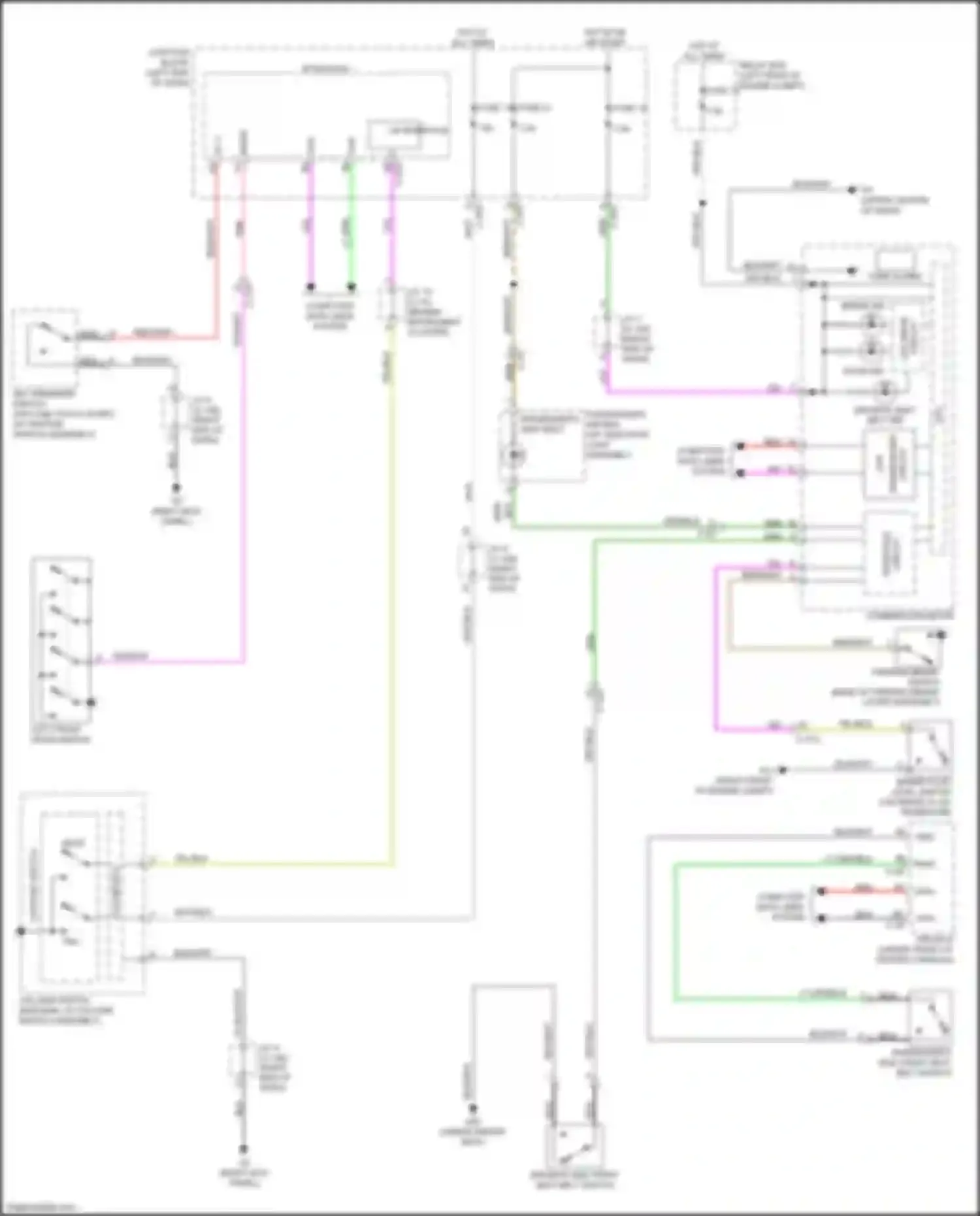 Mirage Mitsubishi VI facelift (2015-2020): Chime circuit