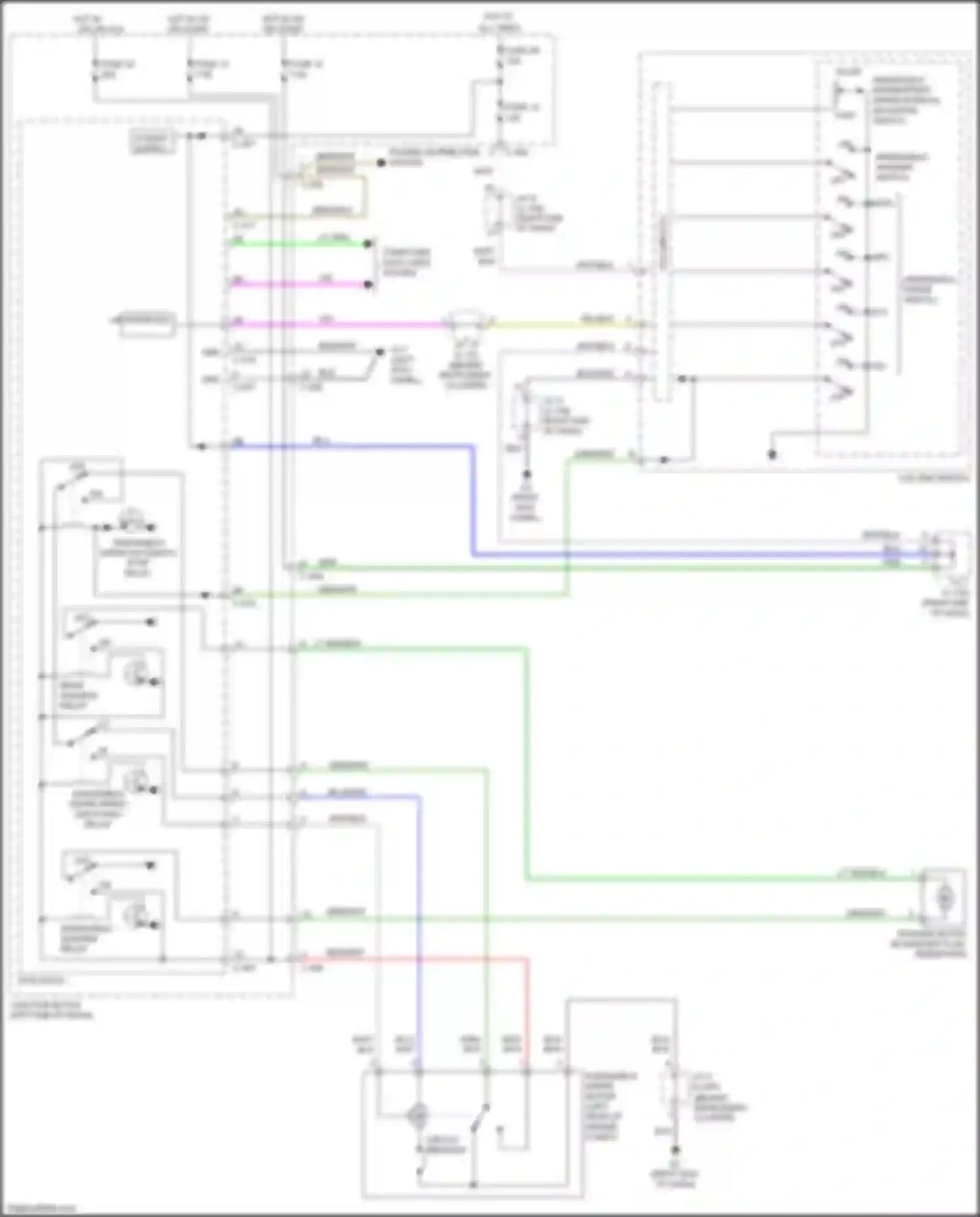 Mirage Mitsubishi VI facelift (2015-2020): Front wiper/washer circuit