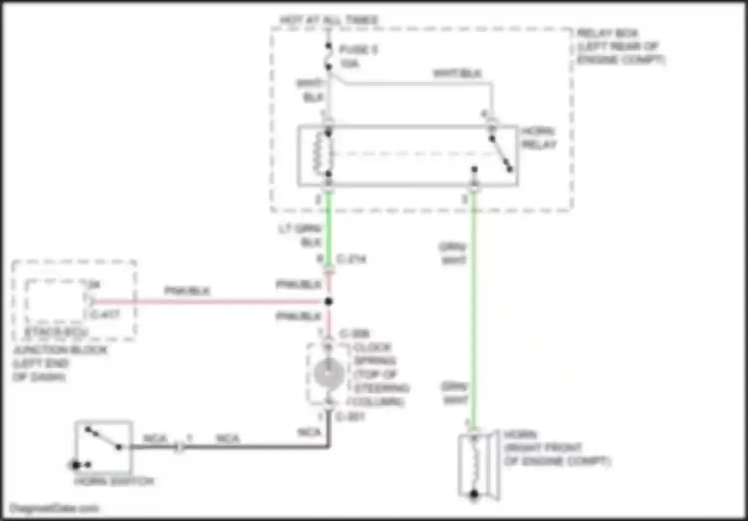 Wiring diagram c-301 for Mitsubishi Mirage VI facelift (2015-2020) (3 of 5)