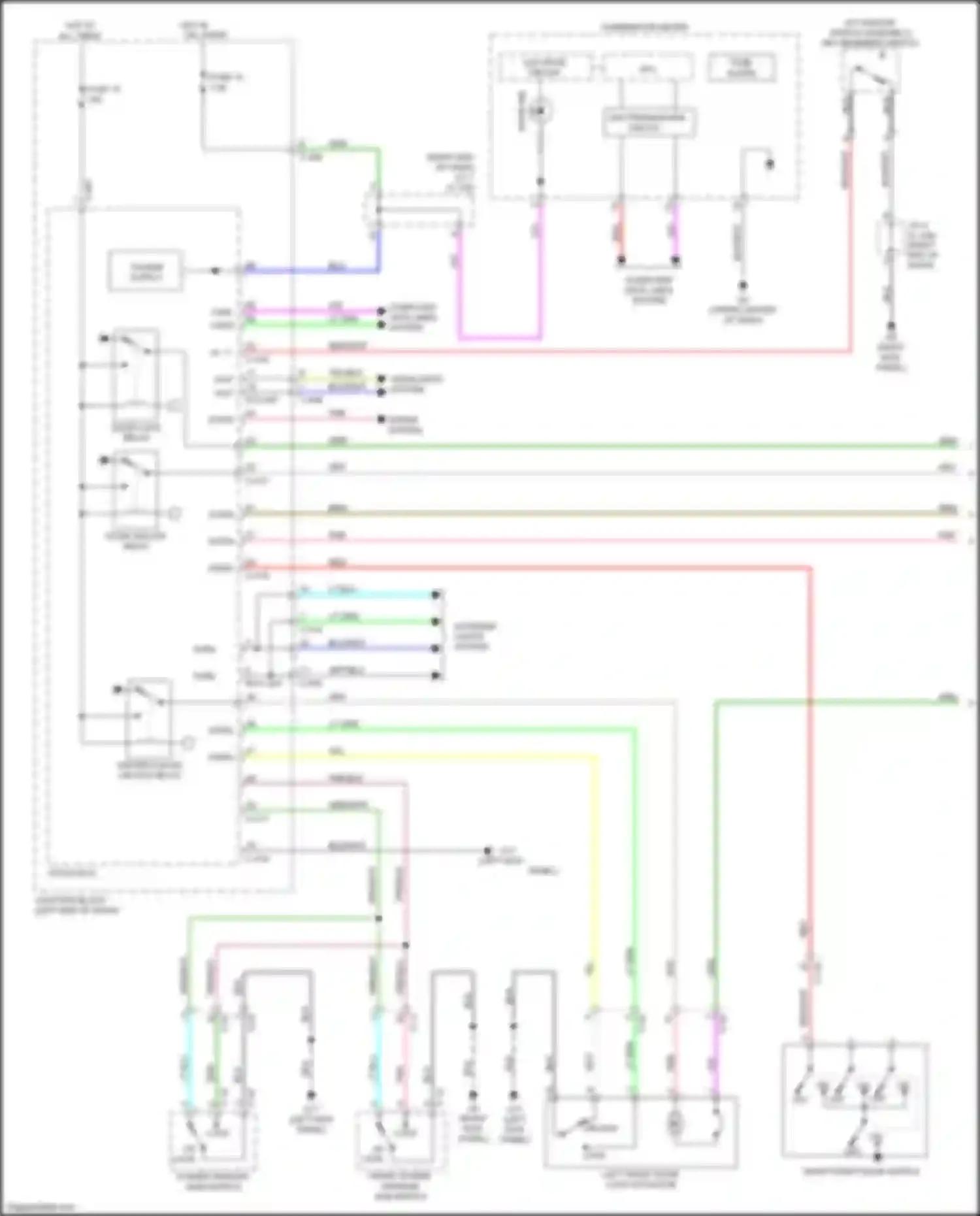 Wiring diagram door ind for Mitsubishi Mirage VI facelift (2015-2020) (3 of 10)
