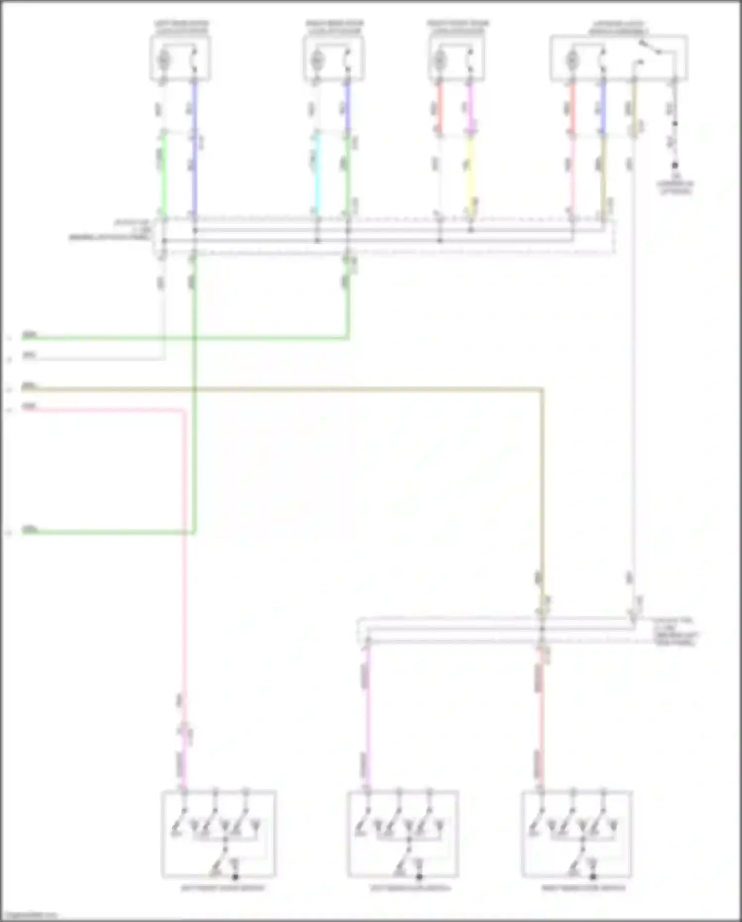 Wiring diagram left front door switch for Mitsubishi Mirage VI facelift (2015-2020) (7 of 15)