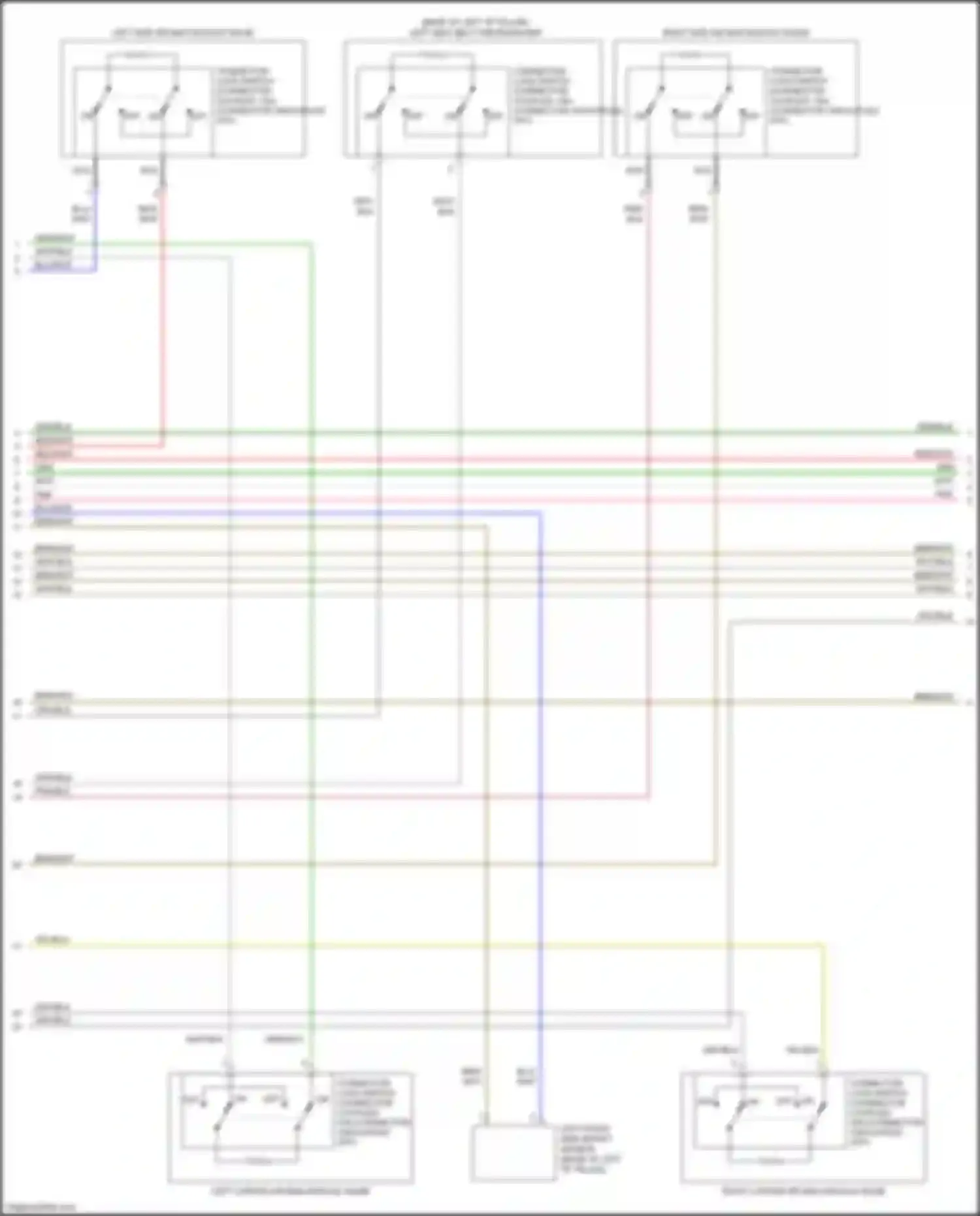 Wiring diagram left front side impact sensor for Mitsubishi Mirage VI facelift (2015-2020) (1 of 1)