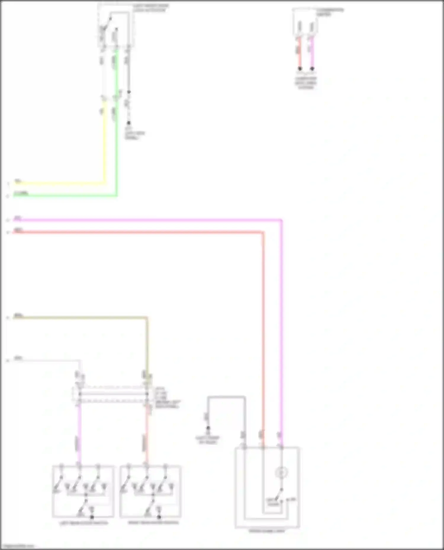 Wiring diagram off door for Mitsubishi Mirage VI facelift (2015-2020) (1 of 1)