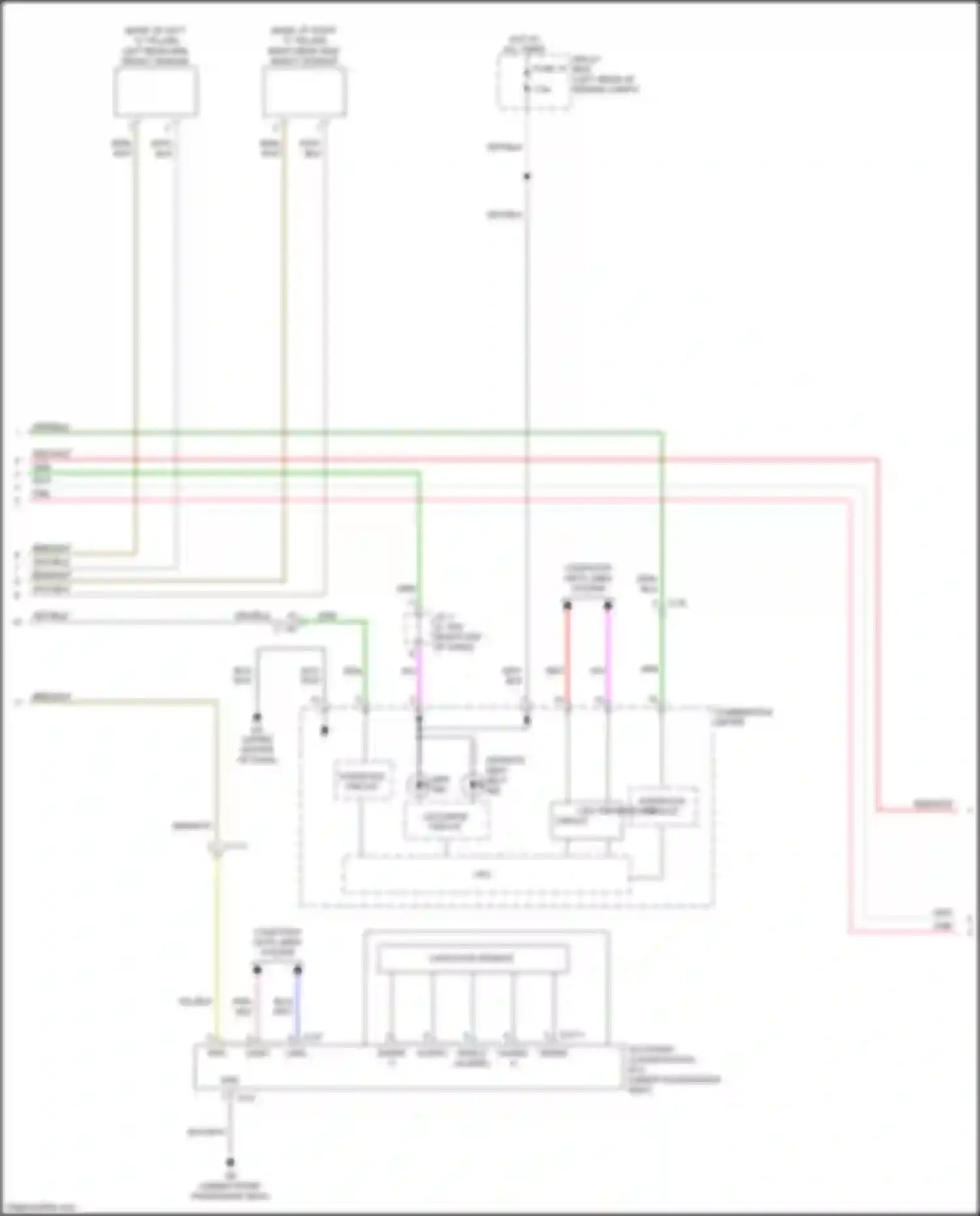 Wiring diagram right rear side impact sensor for Mitsubishi Mirage VI facelift (2015-2020) (1 of 1)