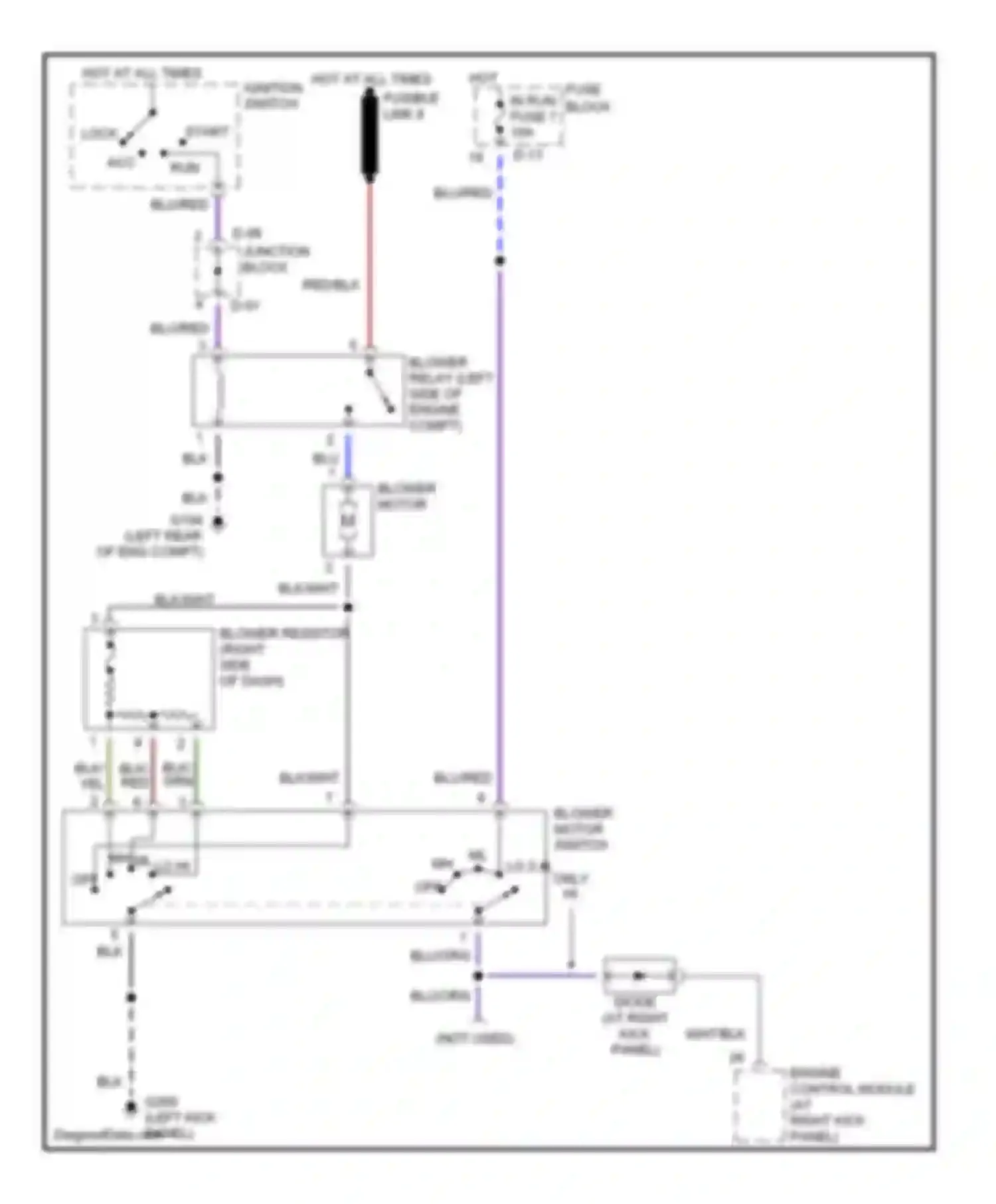 Montero Mitsubishi II (1991-2000): Heater circuit