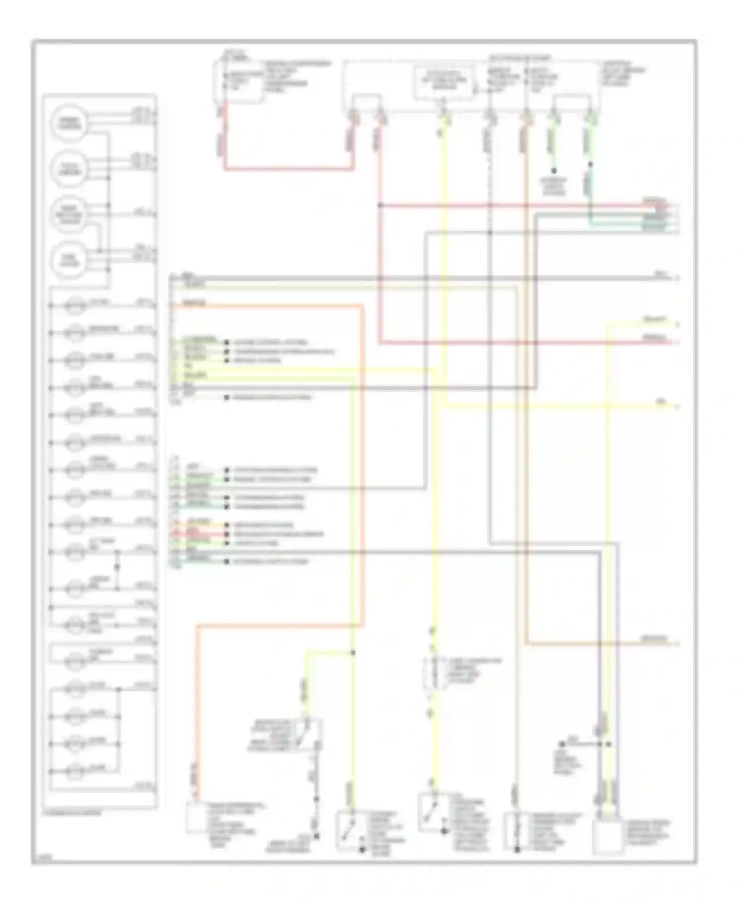 Montero Mitsubishi II (1991-2000): Instrument cluster circuit (1 of 2)