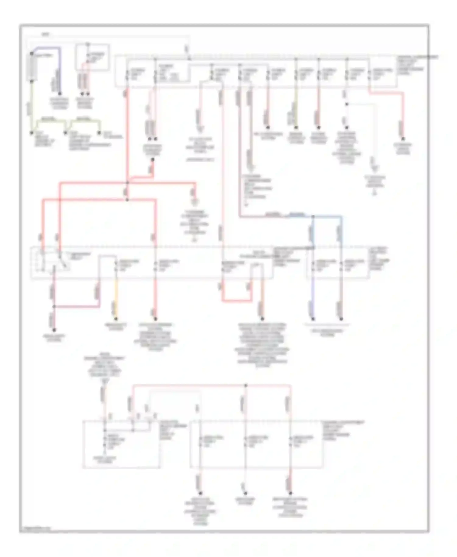 Montero Mitsubishi II (1991-2000): Power distribution circuit (1 of 2)