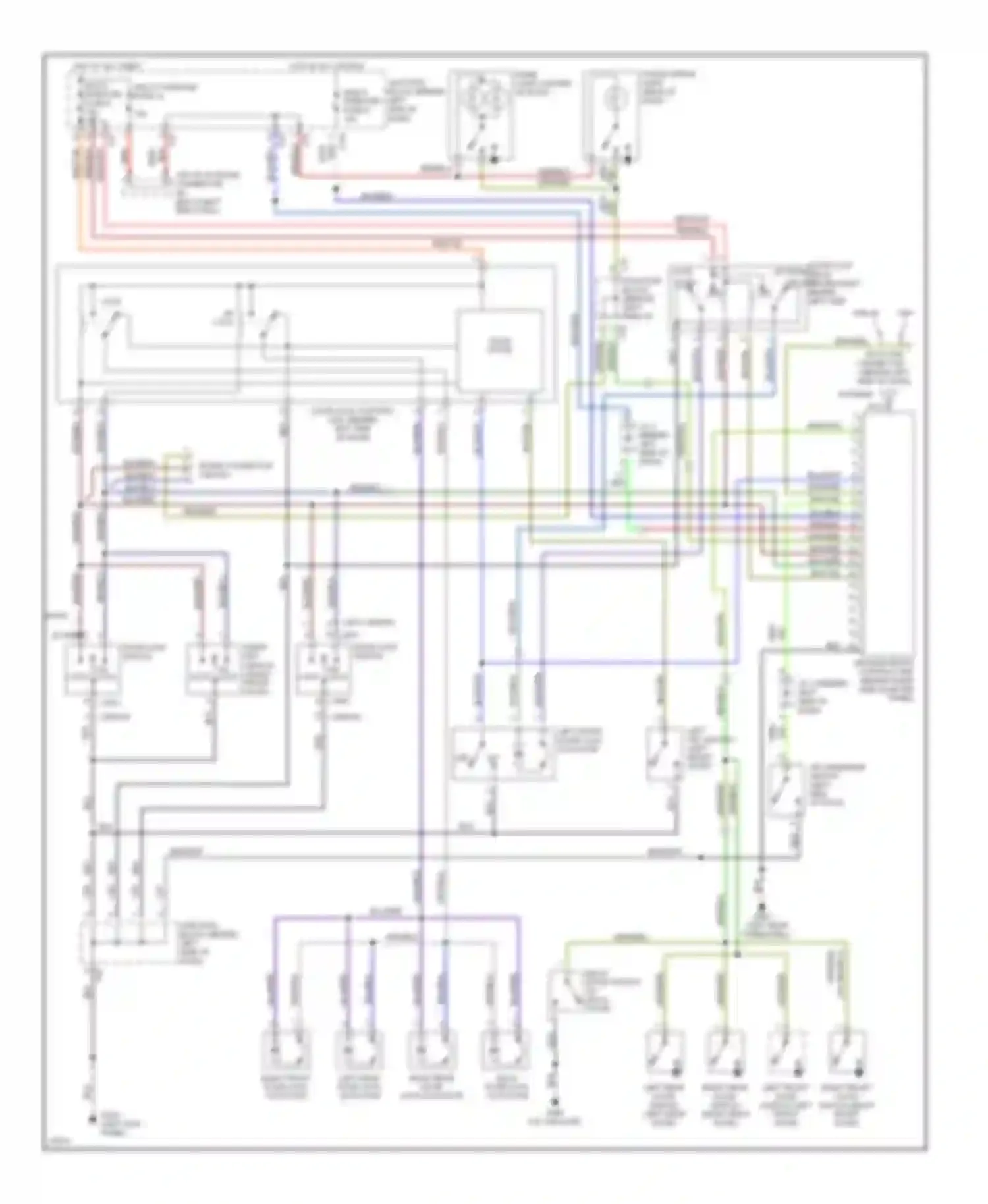 Montero Mitsubishi II (1991-2000): Power door lock circuit, with keyless entry