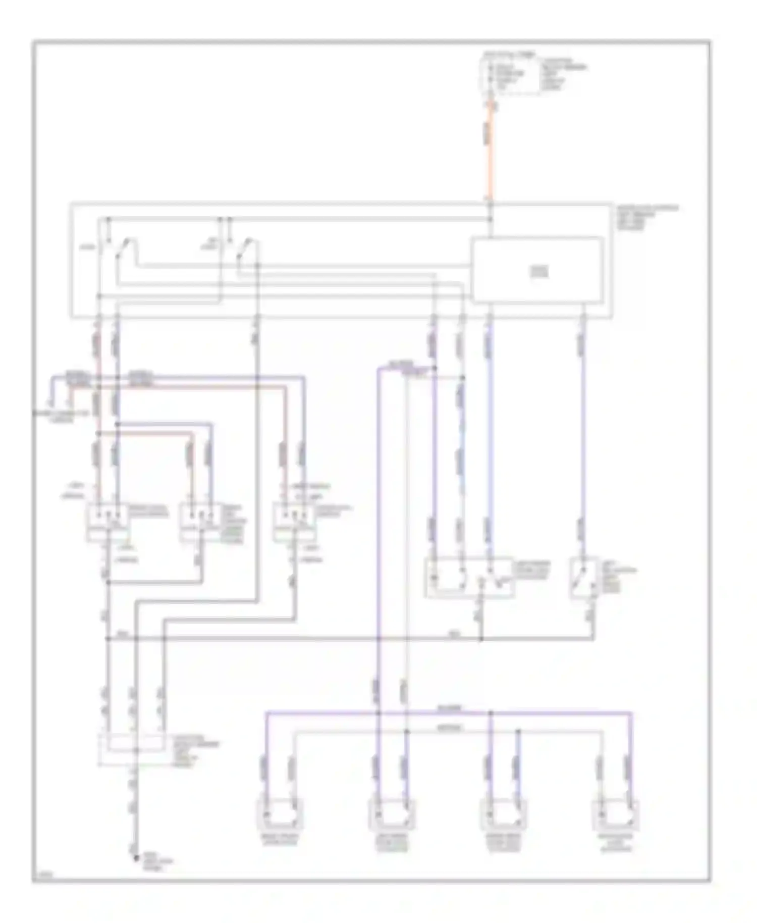 Montero Mitsubishi II (1991-2000): Power door lock circuit, without keyless entry