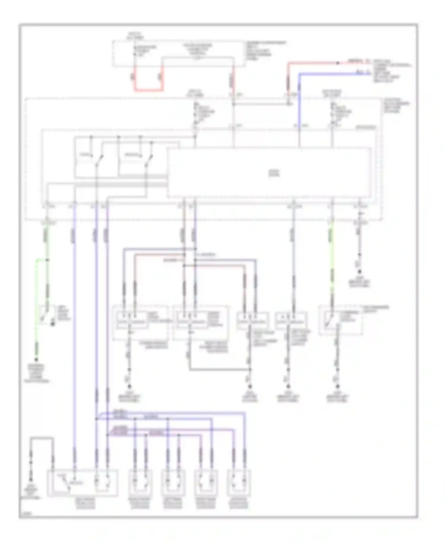Montero Mitsubishi II (1991-2000): Power door lock circuit