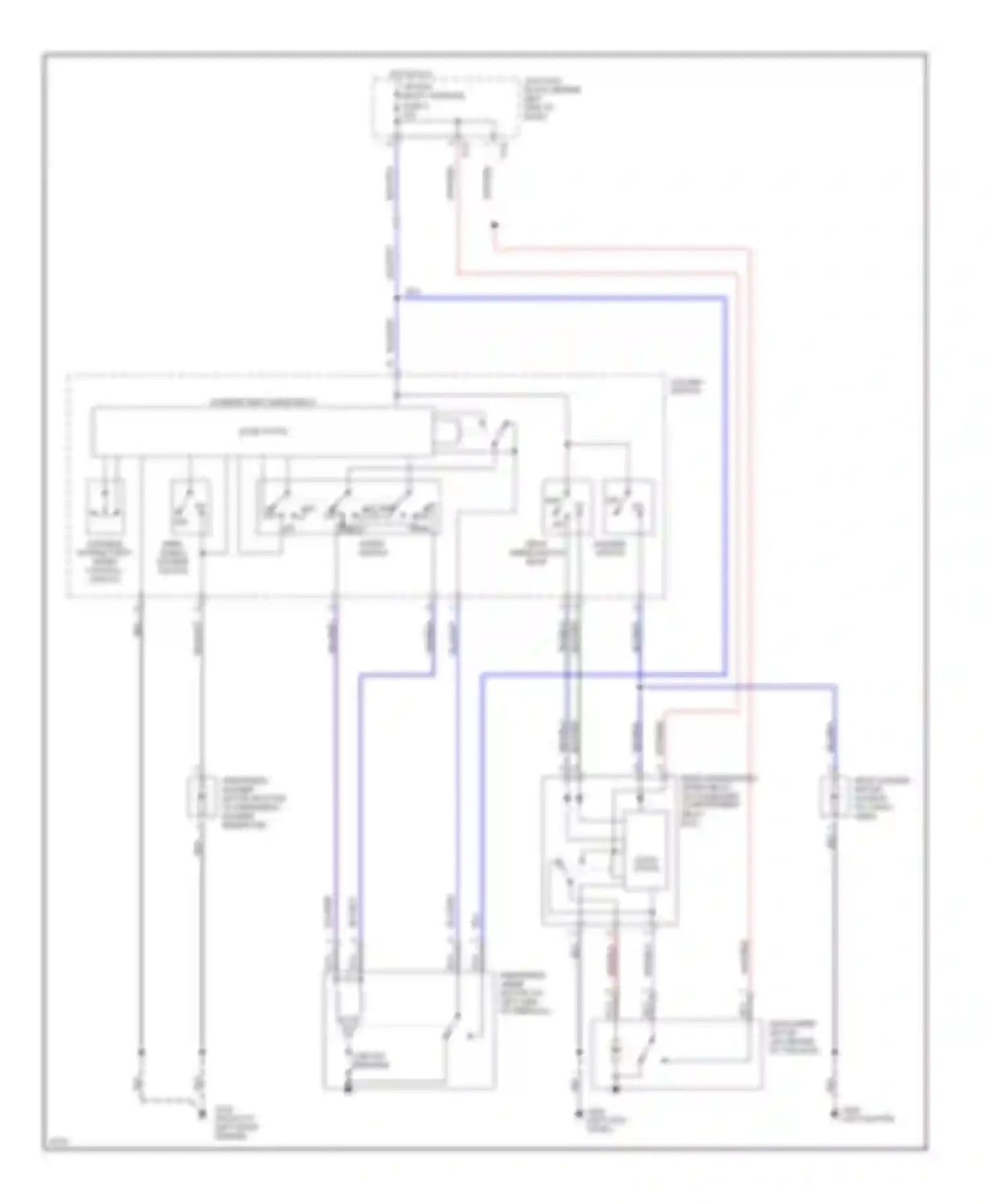 Montero Mitsubishi II (1991-2000): Wiper/washer circuit