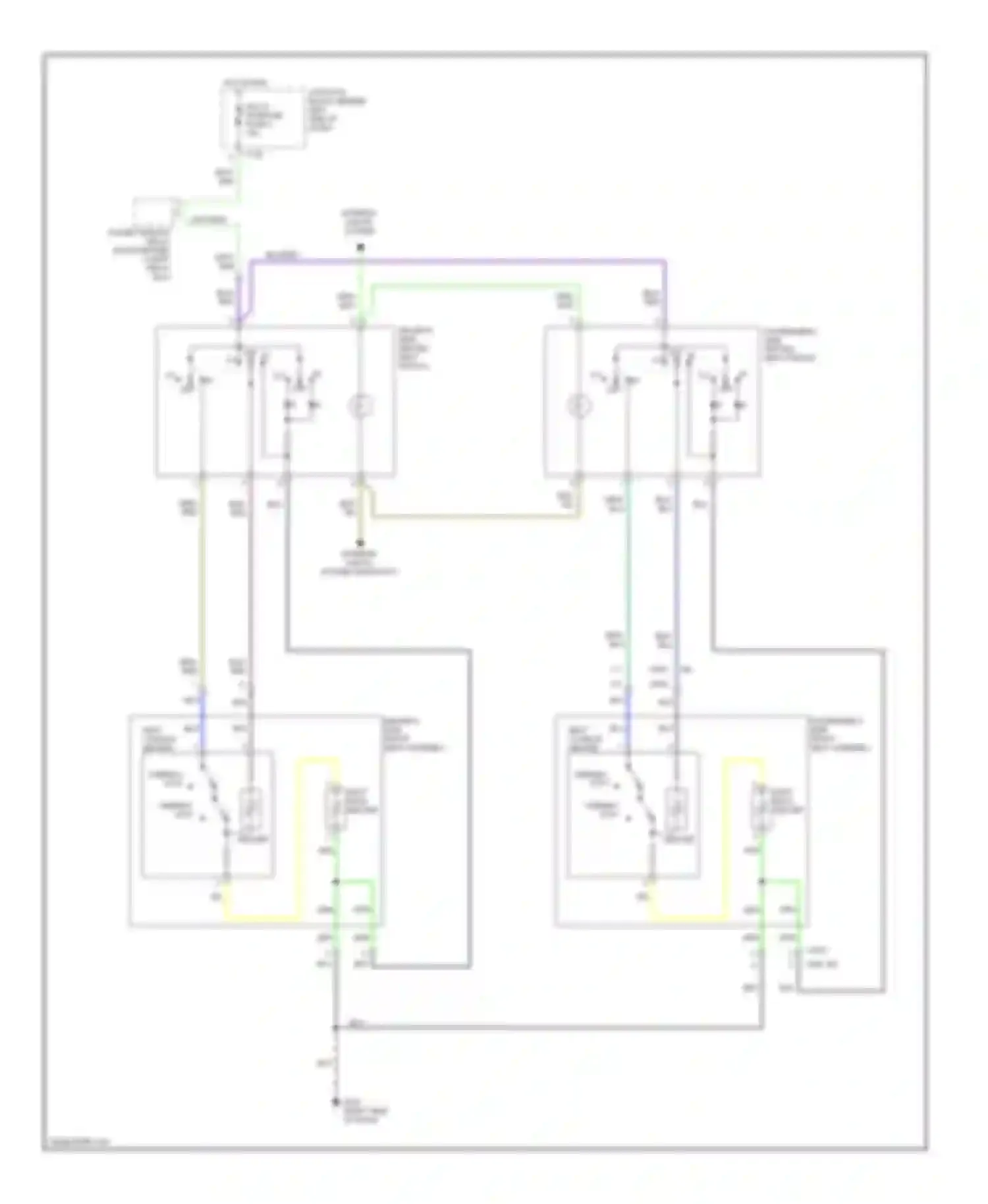 Wiring diagram seat back heater for Mitsubishi Montero II (1991-2000) (1 of 1)