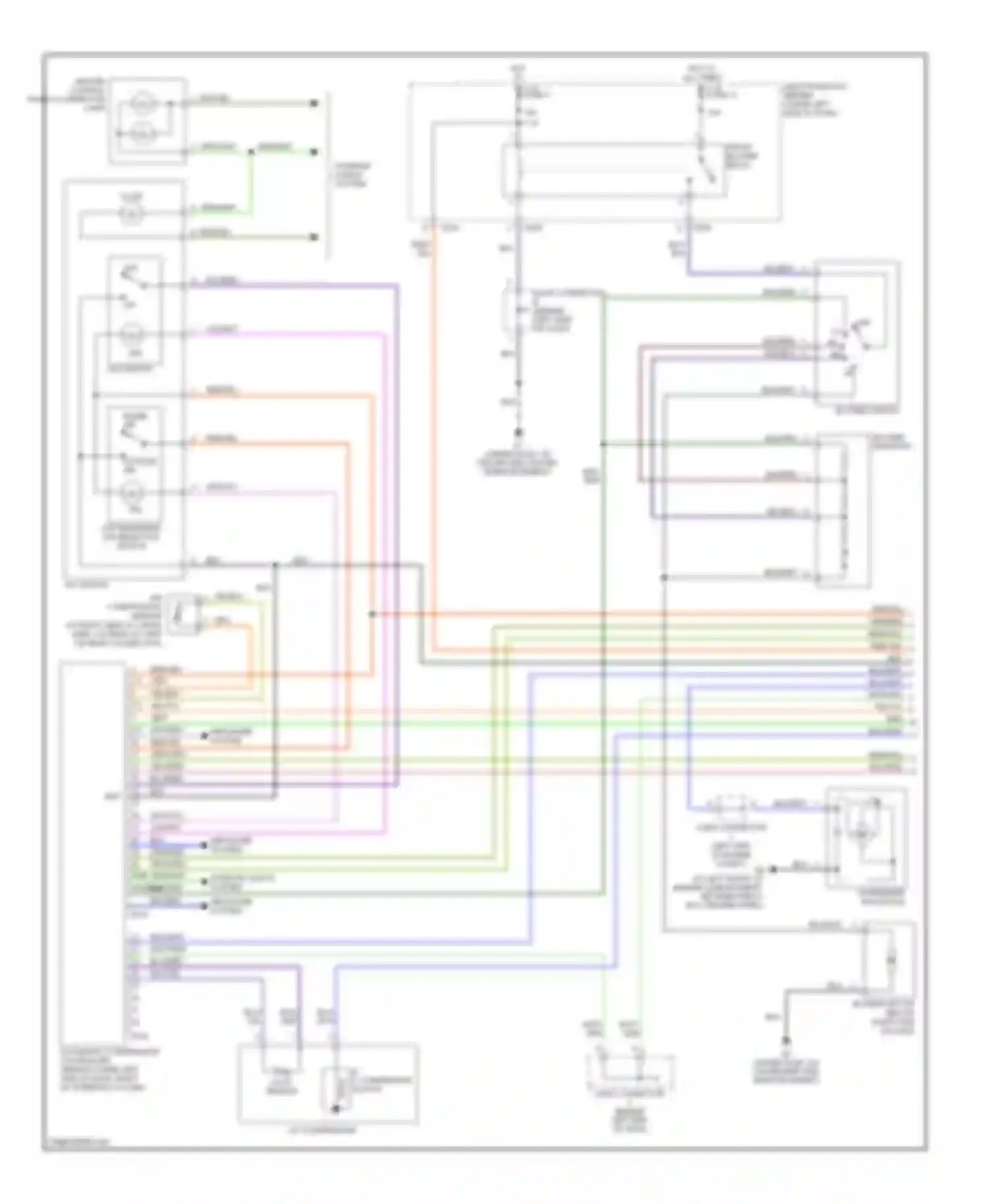 Montero Mitsubishi III (1999-2006): Manual a/c circuit, single a/c circuit (1 of 2)