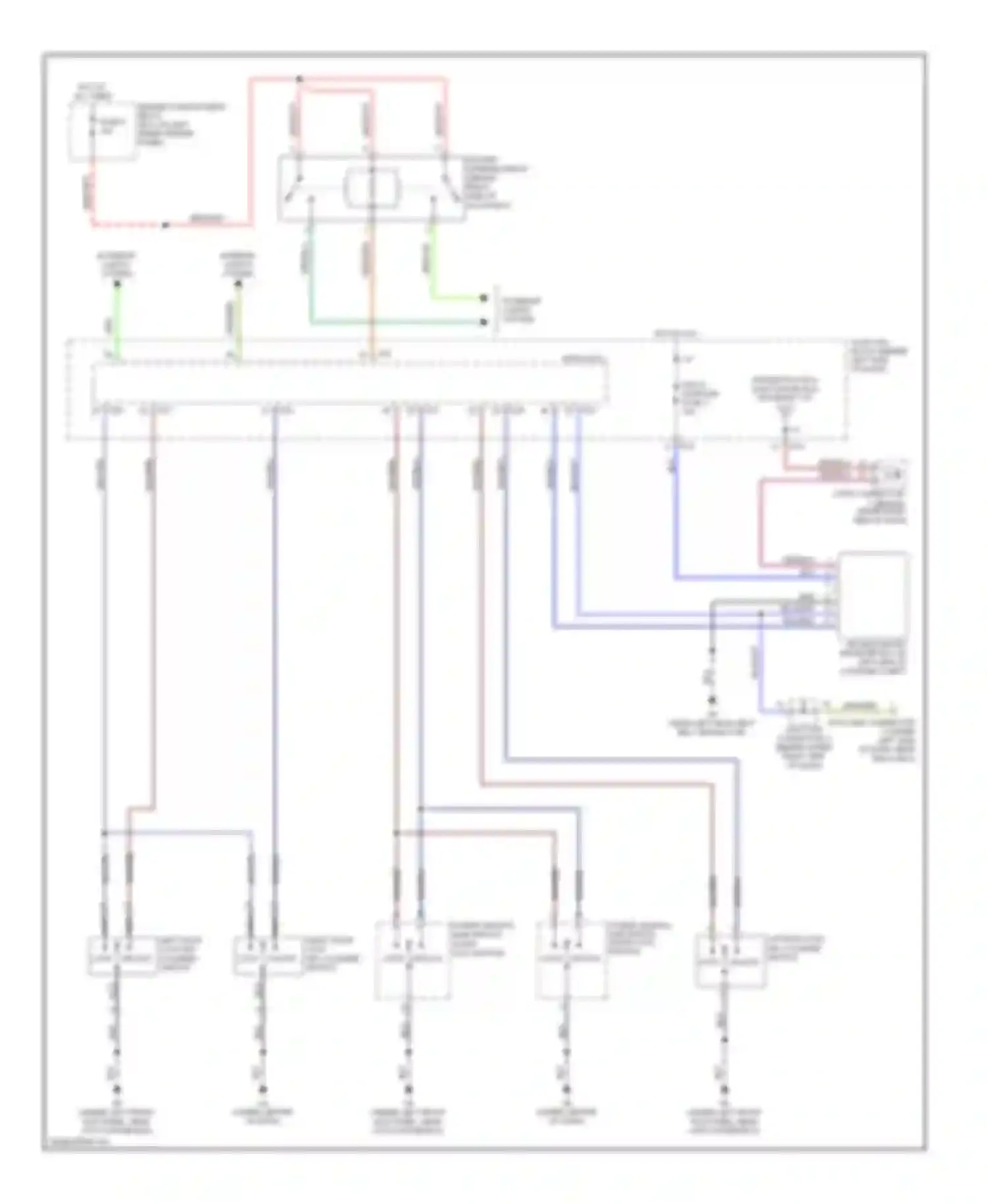 Montero Mitsubishi III (1999-2006): Power door locks circuit, with keyless entry (2 of 2)