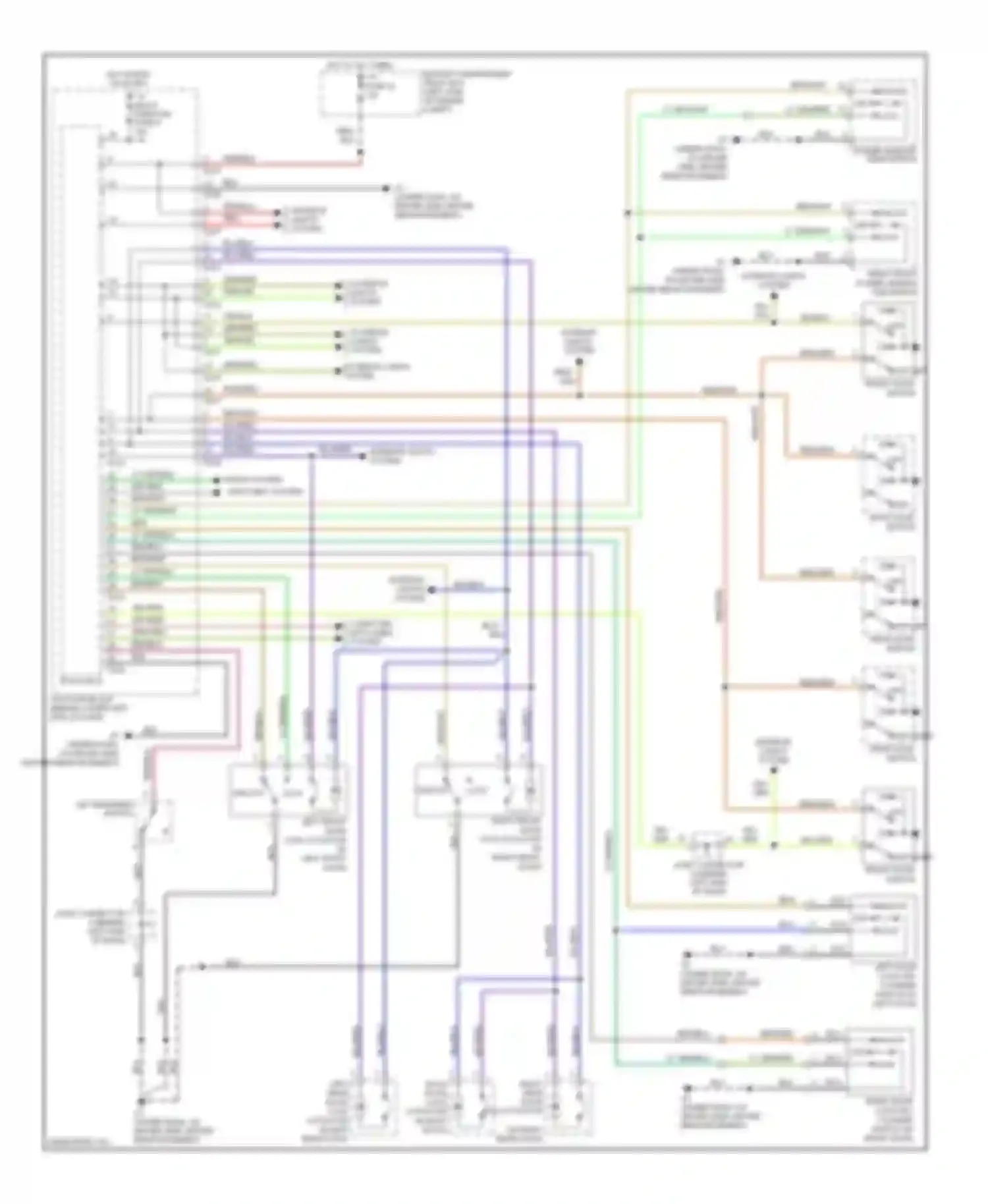 Montero Mitsubishi III (1999-2006): Power door locks circuit