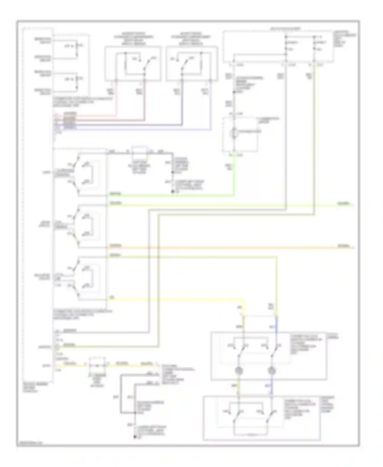 Montero Mitsubishi III (1999-2006): Supplemental restraints circuit (1 of 2)