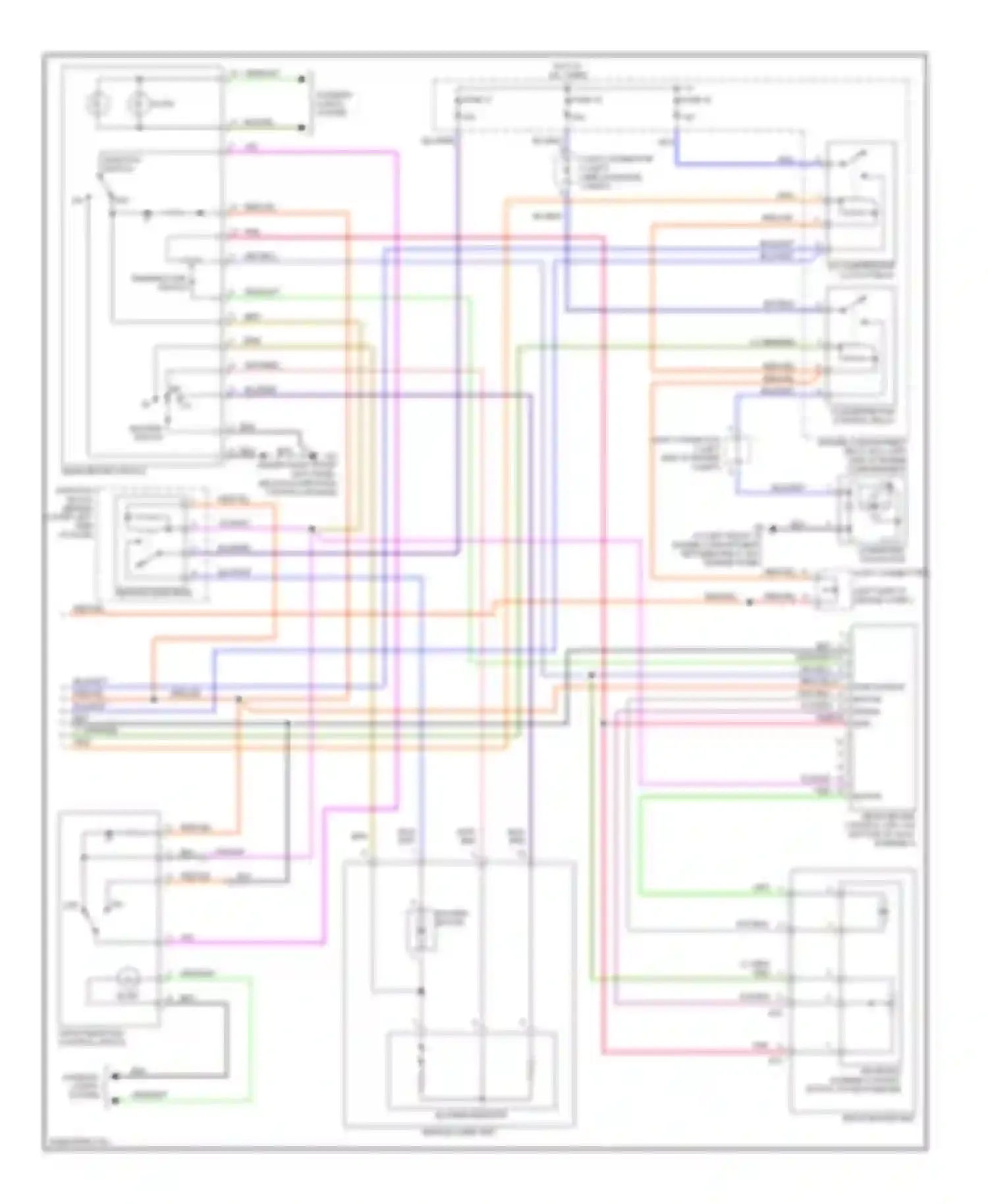 Wiring diagram air mixing damper control motor, potentiometer for Mitsubishi Montero III (1999-2006) (3 of 3)