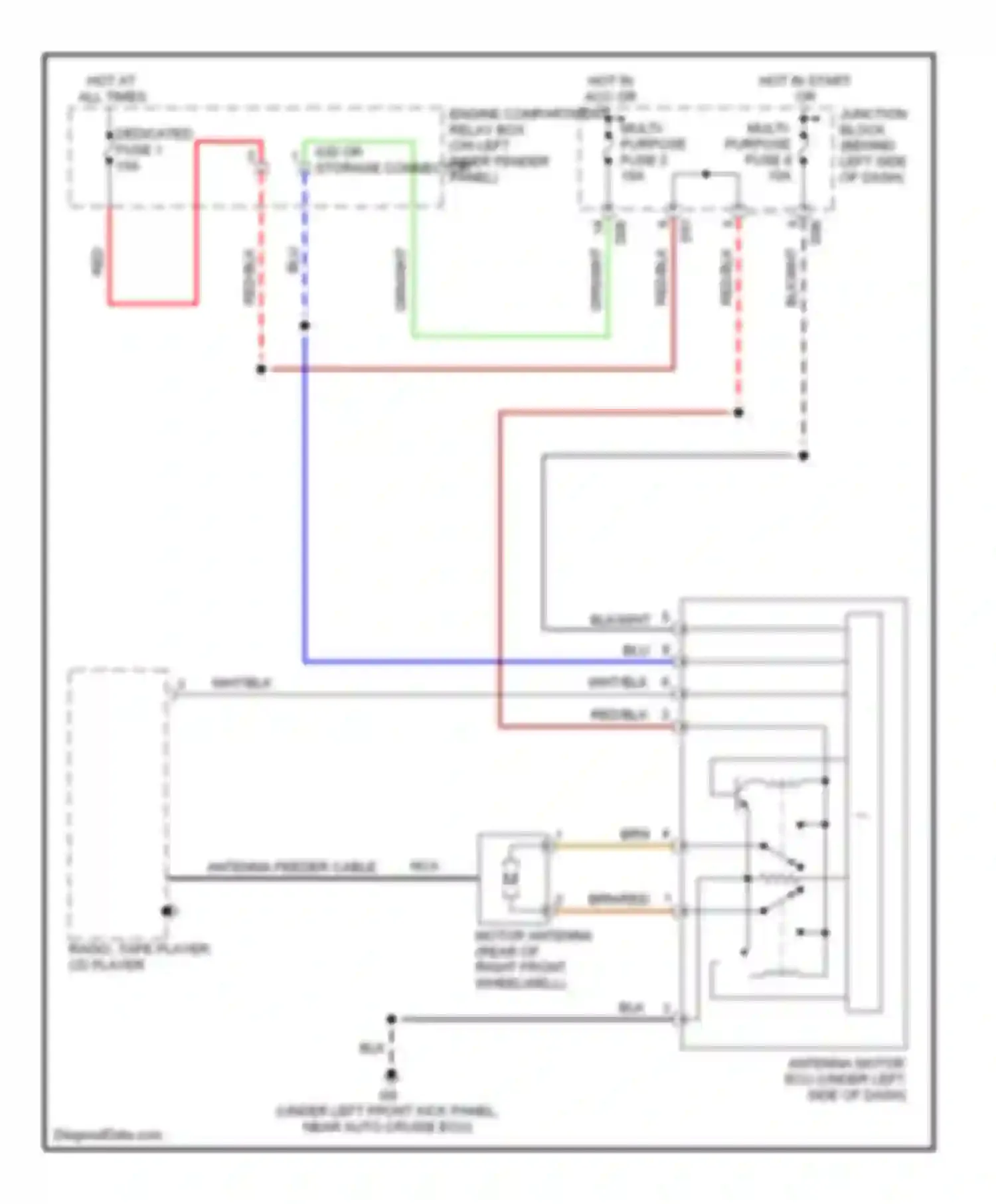 Wiring diagram brn/red for Mitsubishi Montero III (1999-2006) (3 of 7)