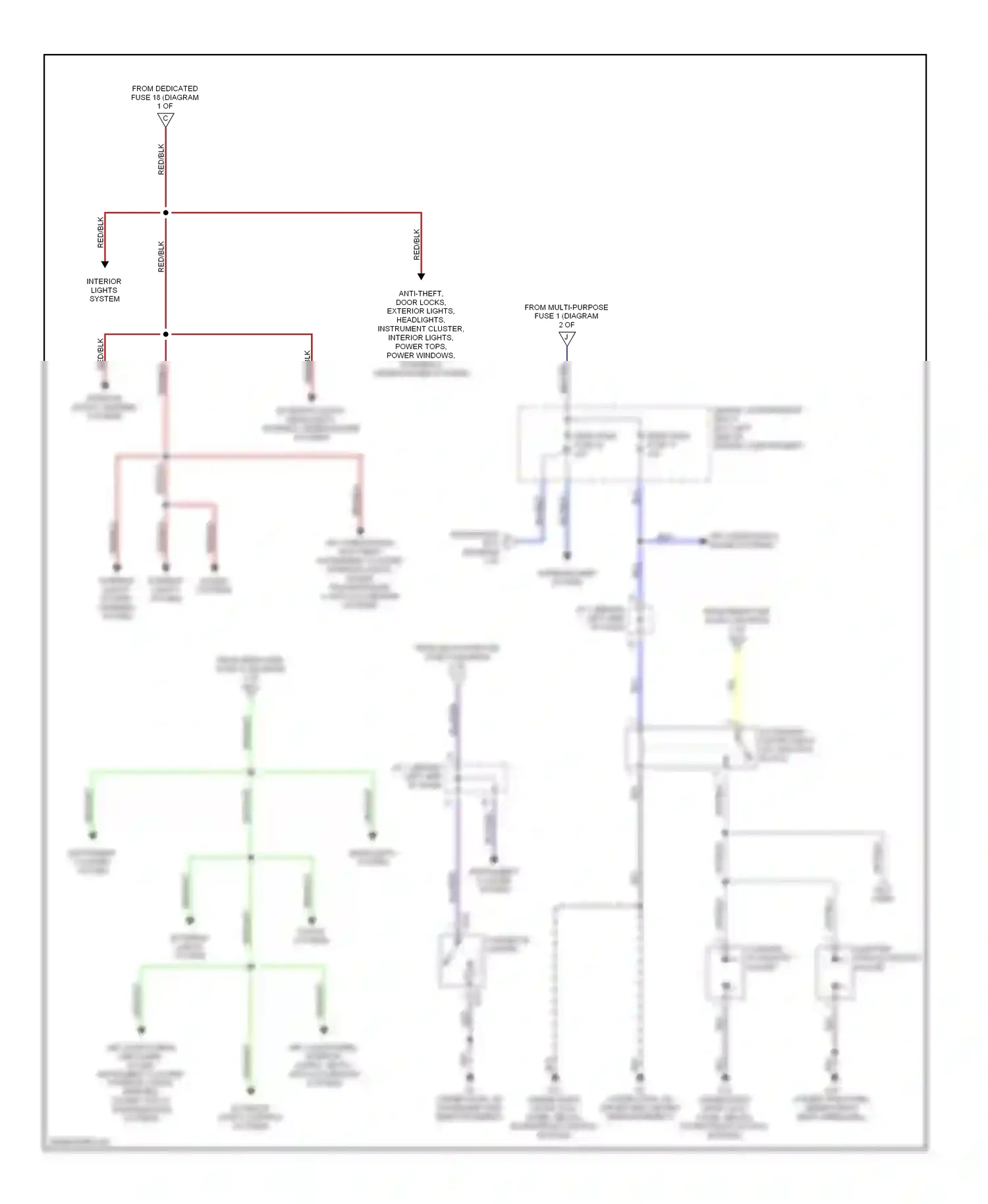 Mitsubishi Montero III (1999-2006) console accessory socket (+) wiring diagram  (1 of 1)