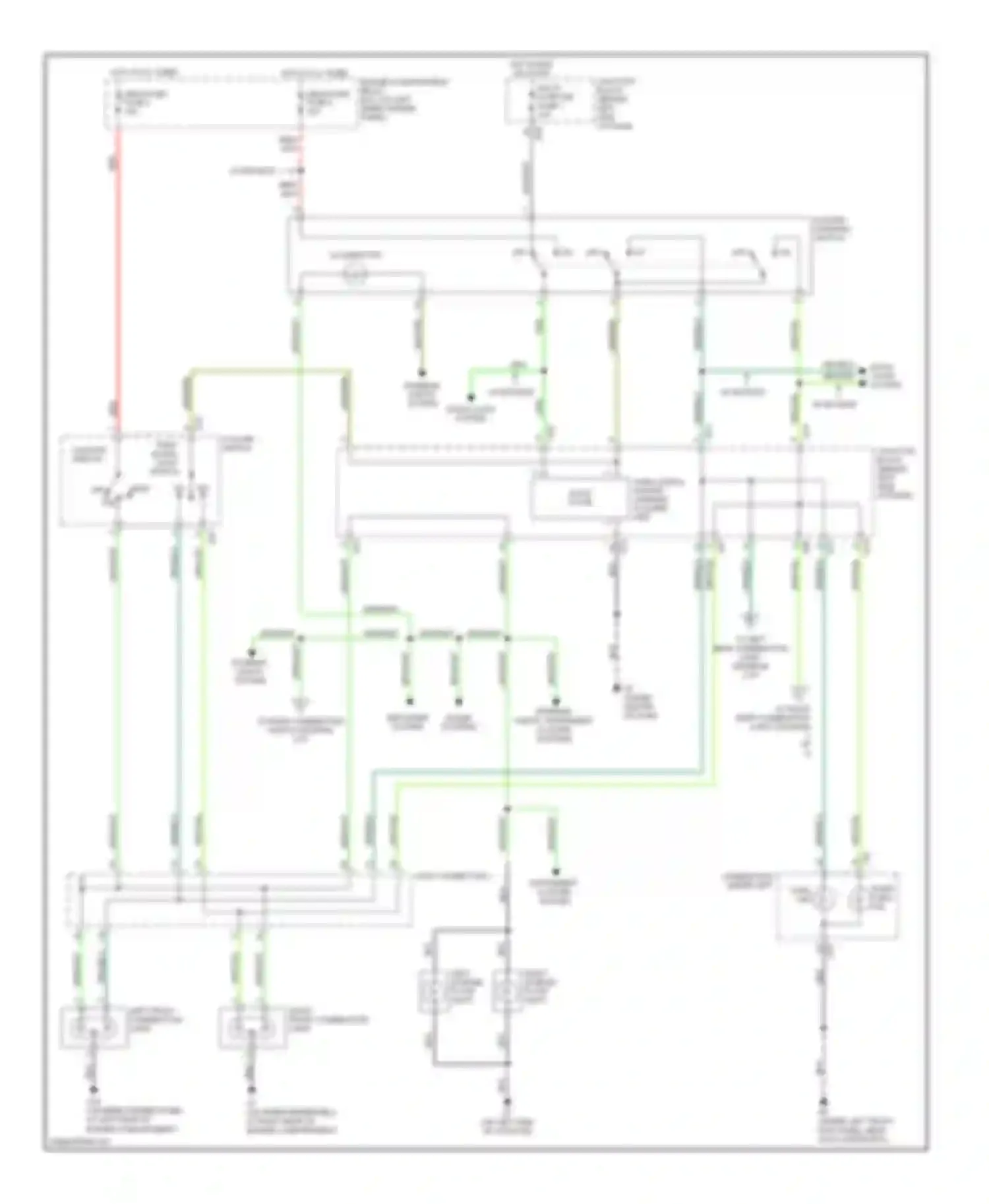 Wiring diagram hazard warning switch for Mitsubishi Montero III (1999-2006) (1 of 2)