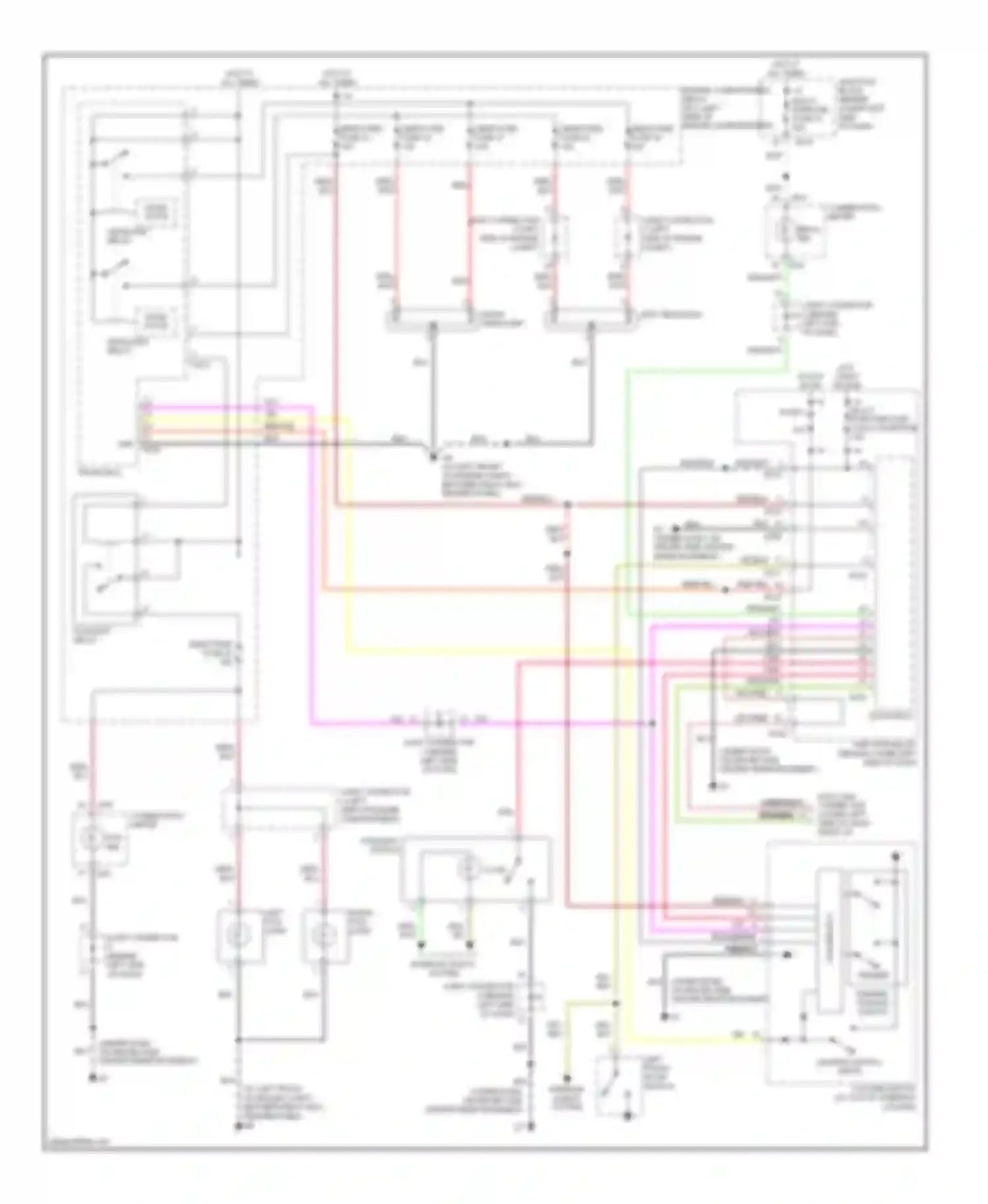 Wiring diagram left fog light for Mitsubishi Montero III (1999-2006) (1 of 2)