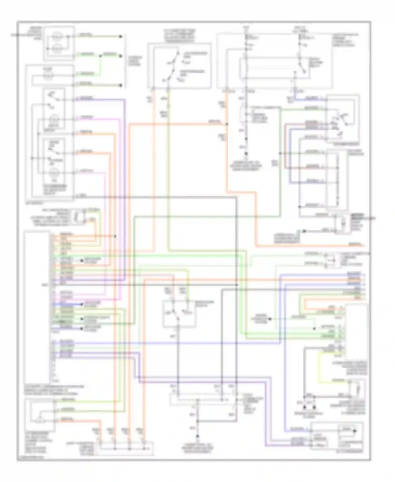 Wiring diagram outside/inside air selection switch for Mitsubishi Montero III (1999-2006) (4 of 5)