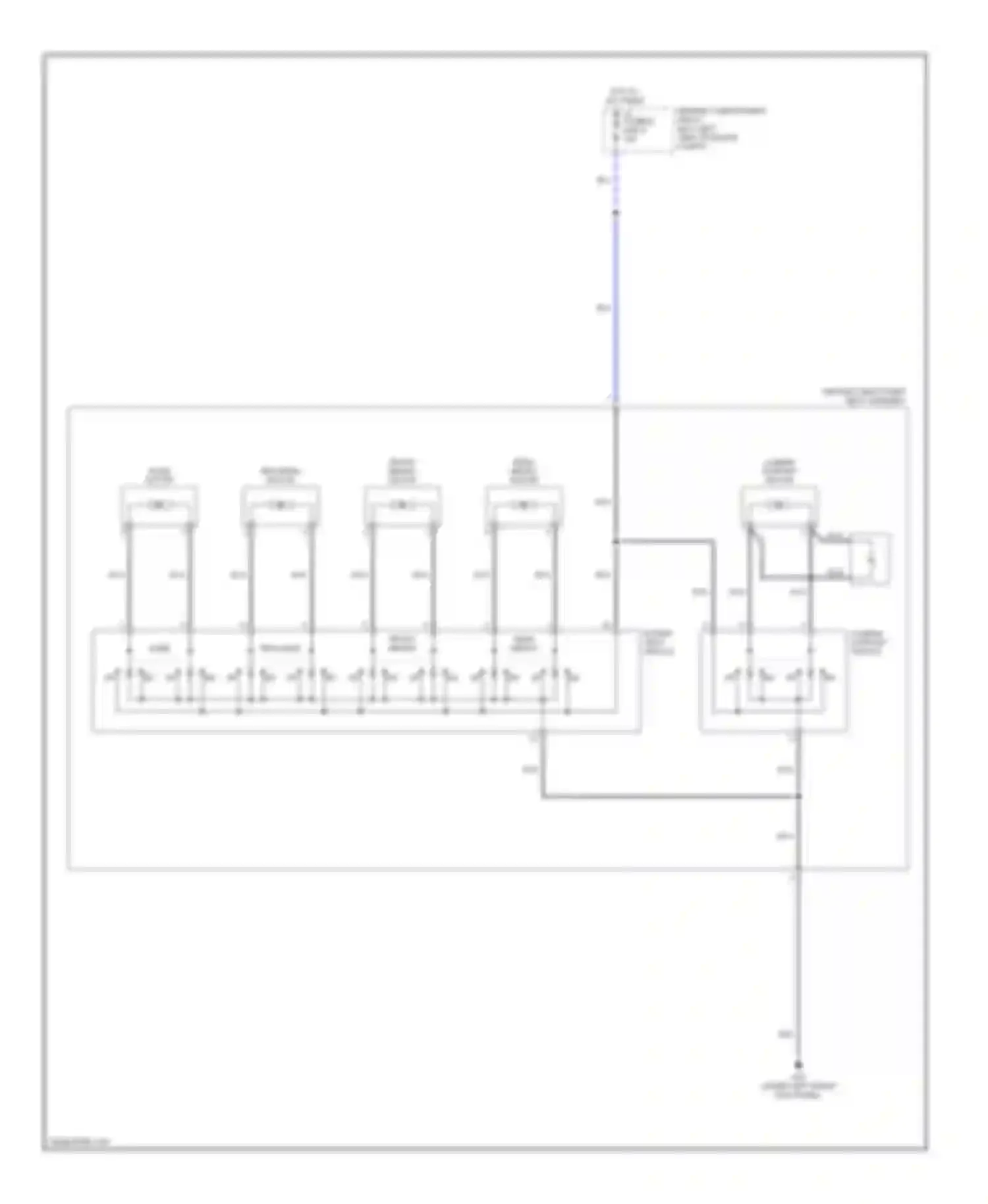 Wiring diagram power seat switch for Mitsubishi Montero III (1999-2006) (1 of 2)