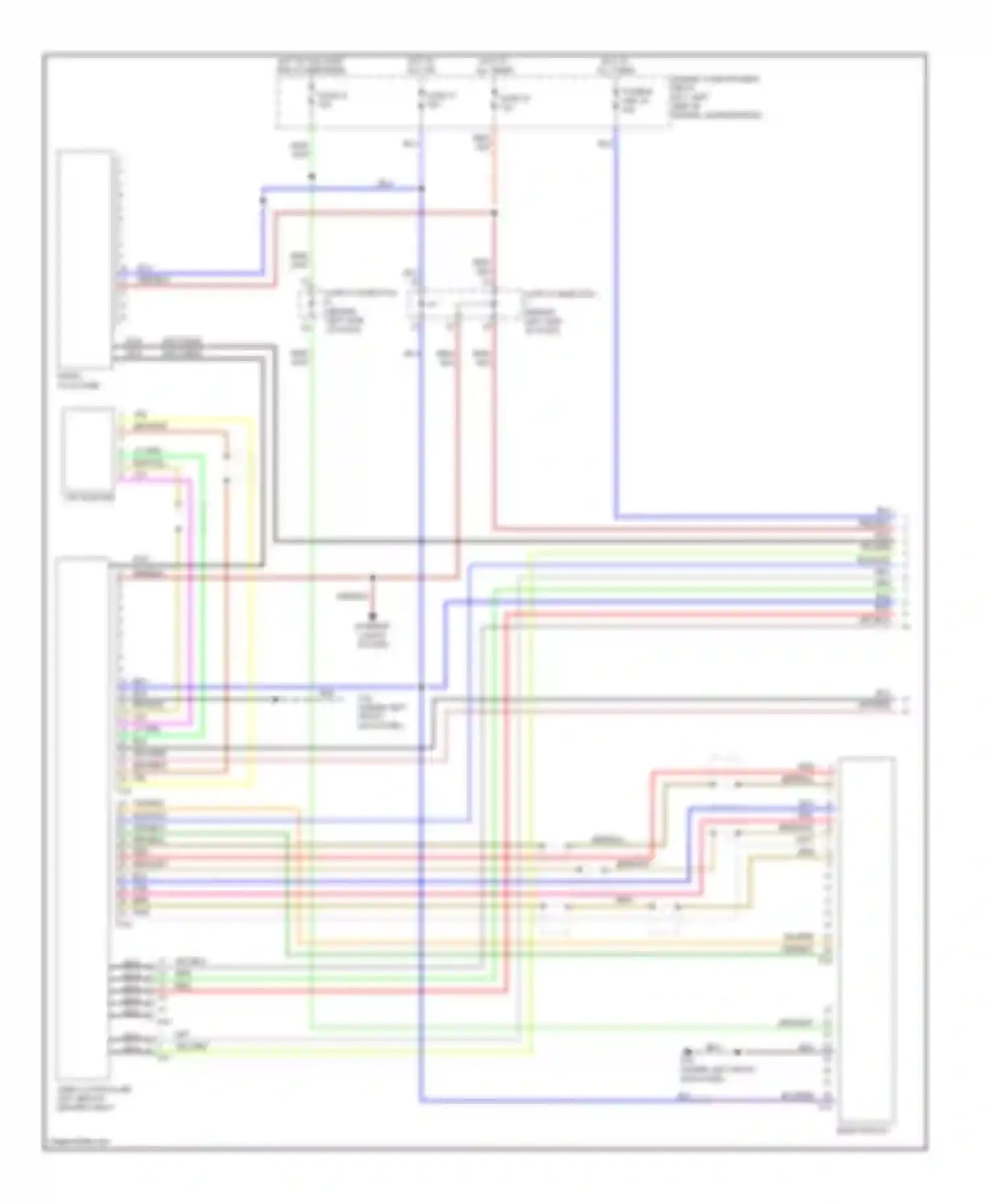 Wiring diagram rear display for Mitsubishi Montero III (1999-2006) (1 of 1)