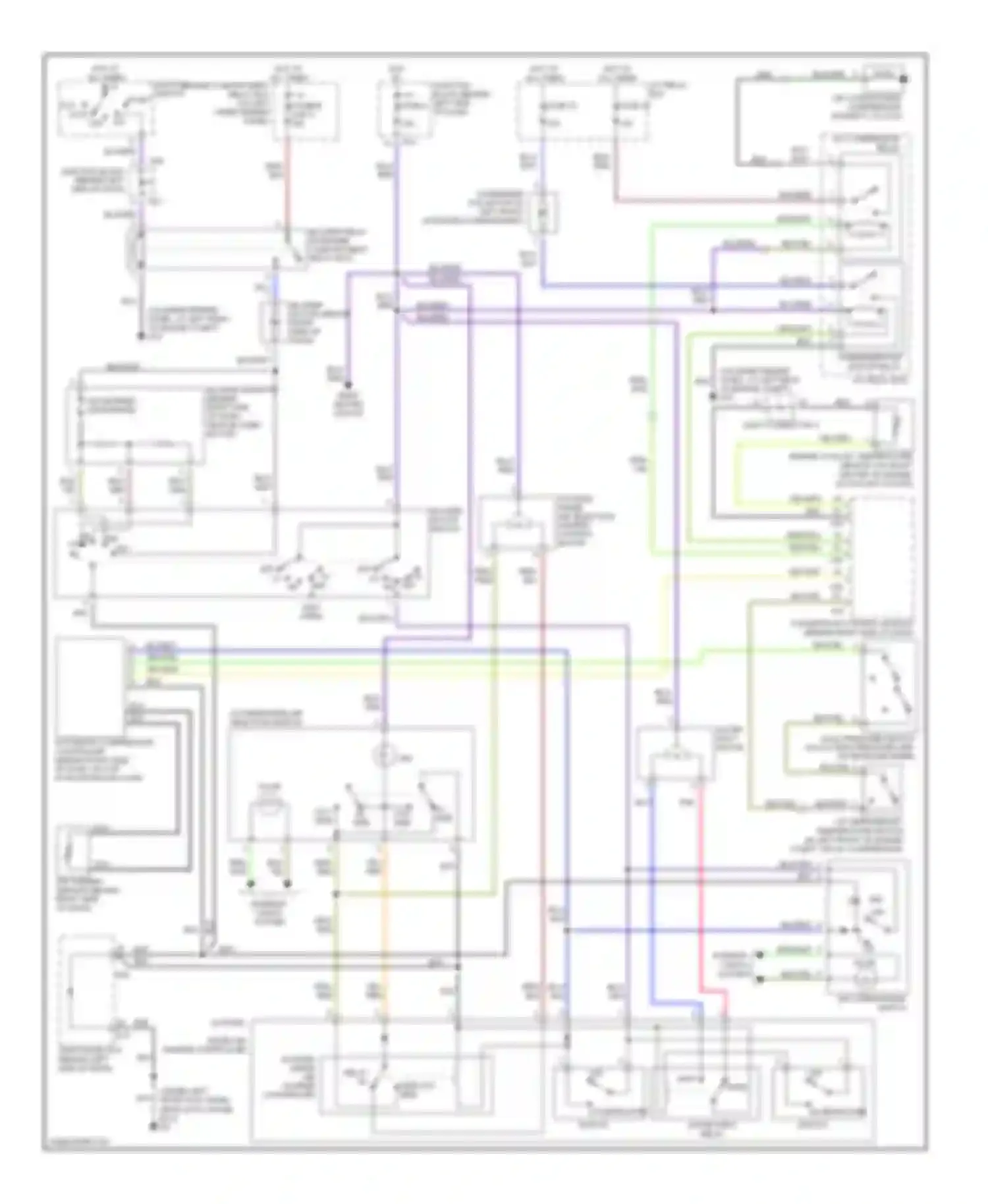 Wiring diagram rear heater circuit for Mitsubishi Montero III (1999-2006) (1 of 1)