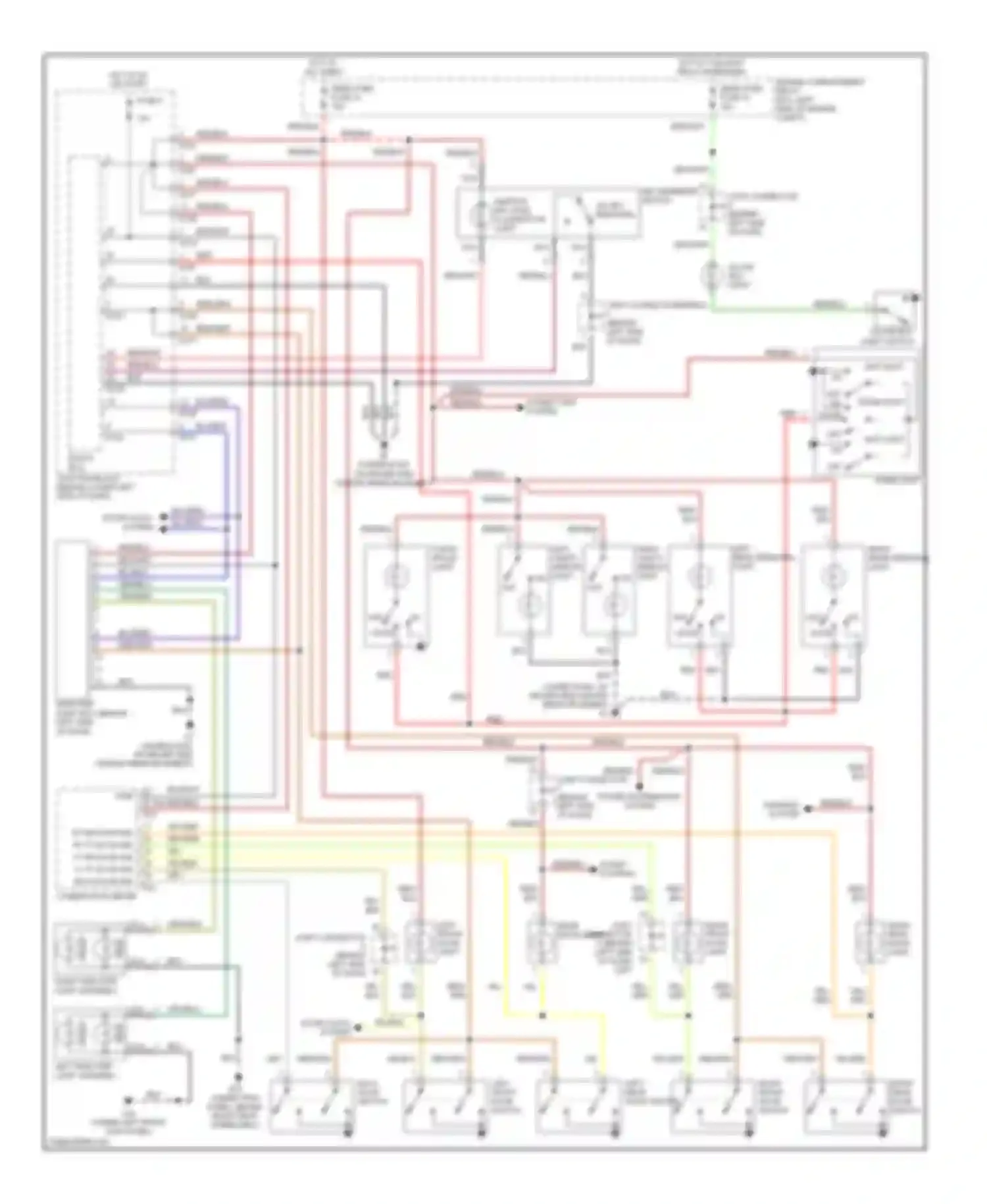 Wiring diagram right rear door light for Mitsubishi Montero III (1999-2006) (1 of 1)