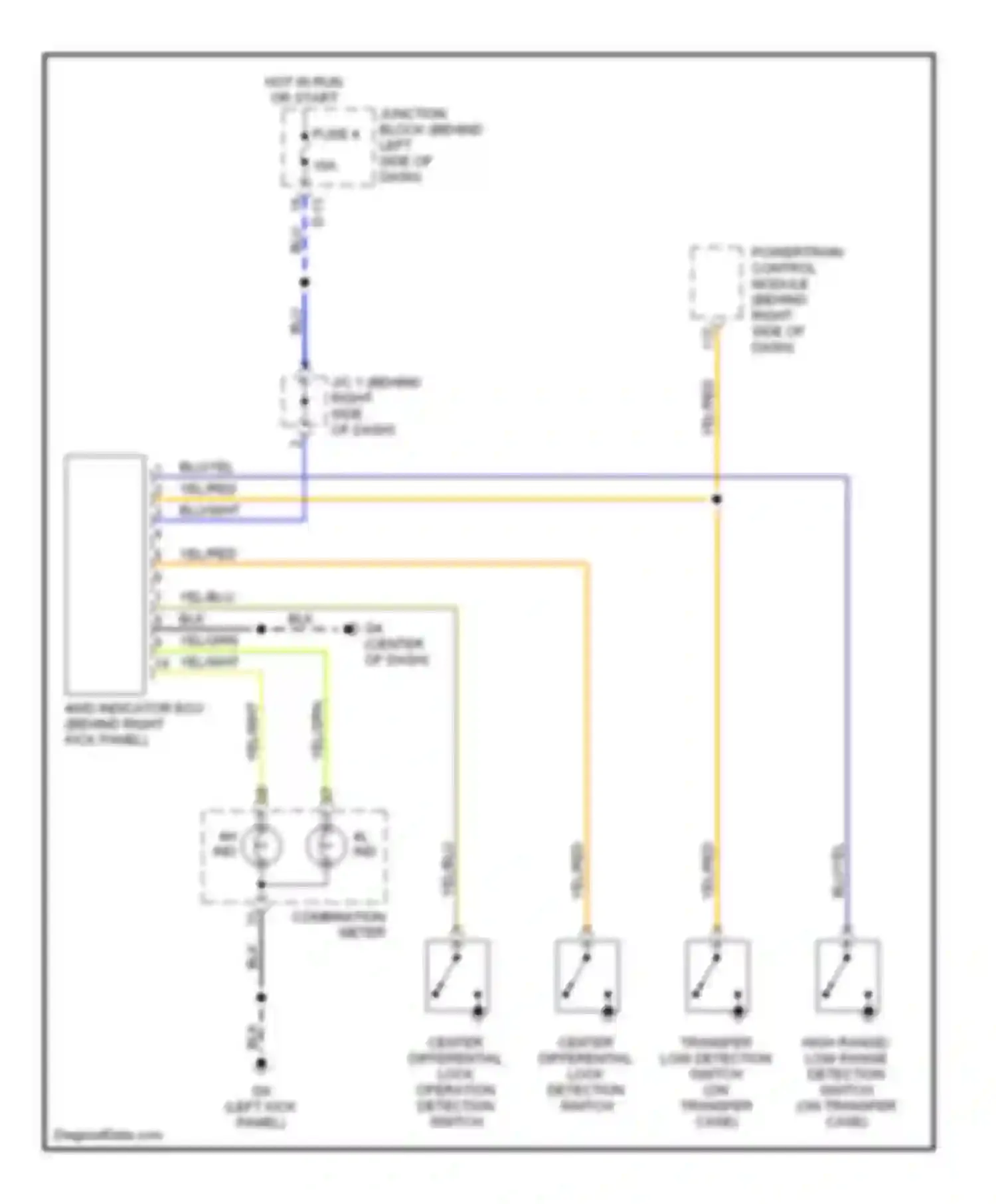 Wiring diagram yel/grn for Mitsubishi Montero III (1999-2006) (21 of 30)