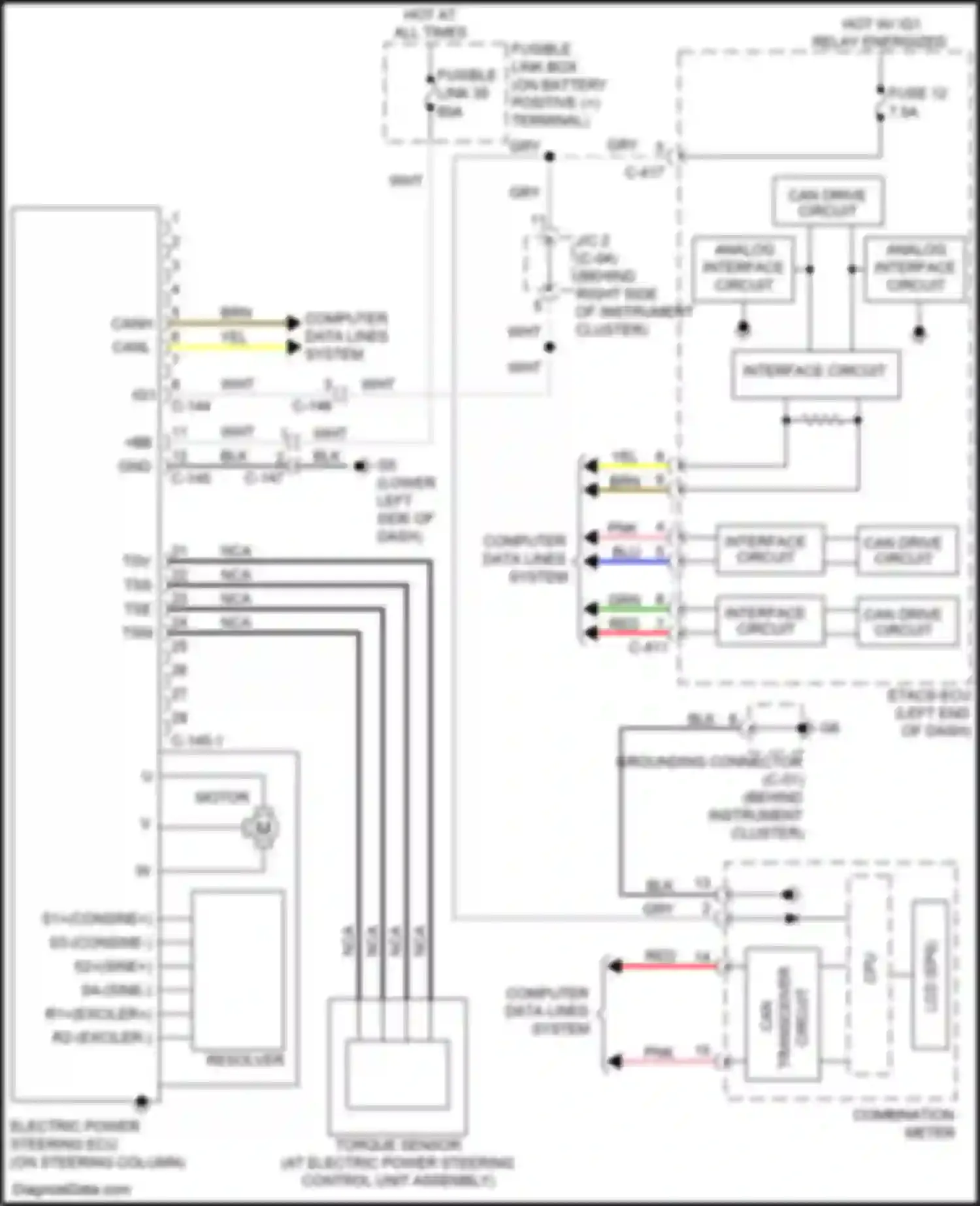 Wiring diagram can drive circuit for Mitsubishi Outlander Sport I facelift 2 (2015-2019) (14 of 27)