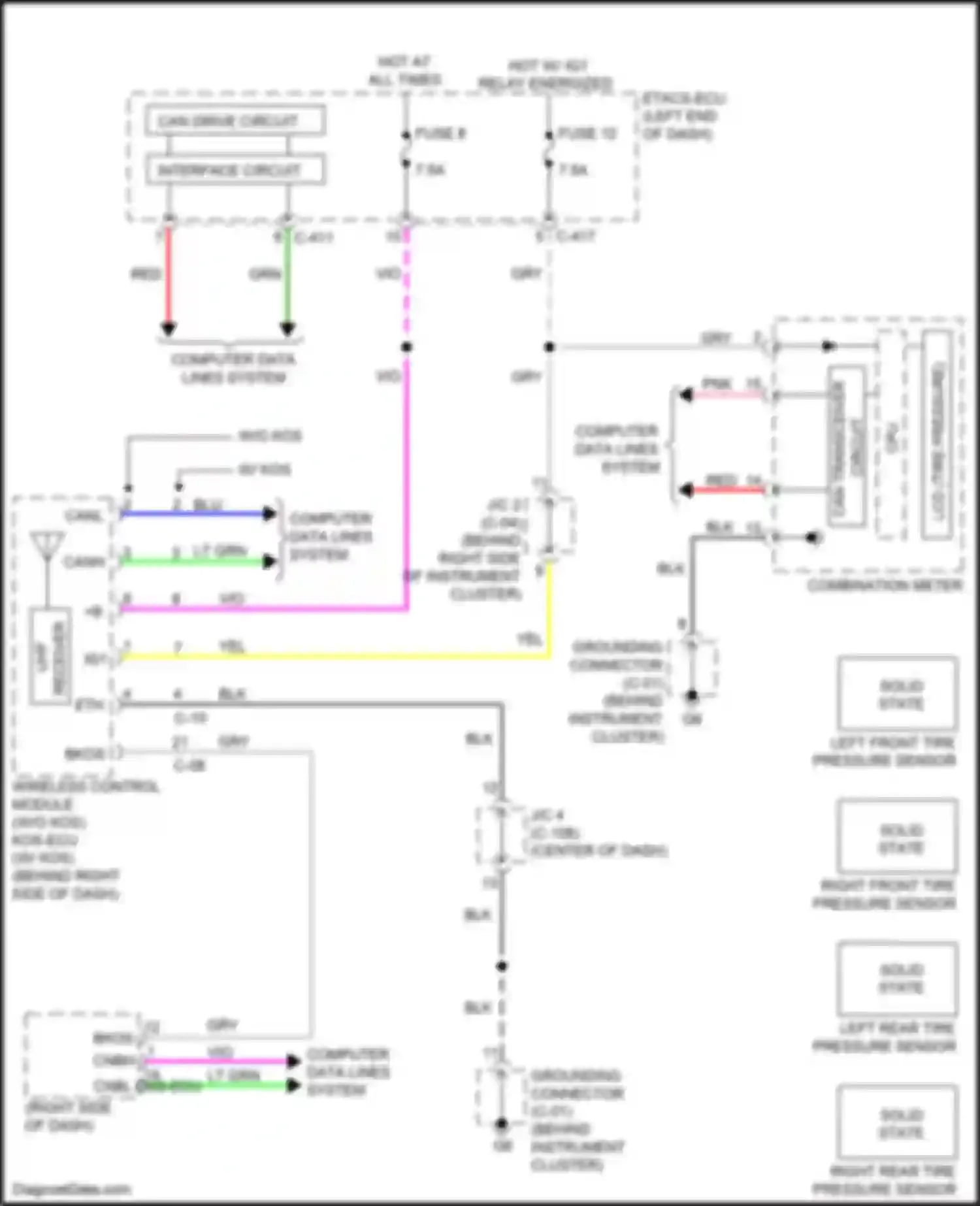 Wiring diagram interface circuit for Mitsubishi Outlander Sport I facelift 2 (2015-2019) (20 of 39)